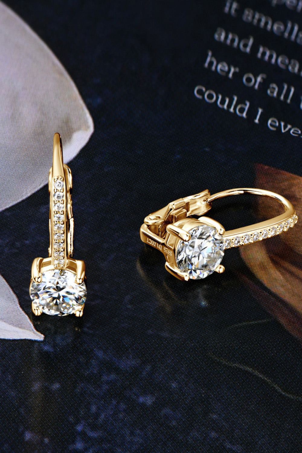2 Carat Sparkala™ Platinum-Plated 925 Sterling Silver Earrings by Sparkala