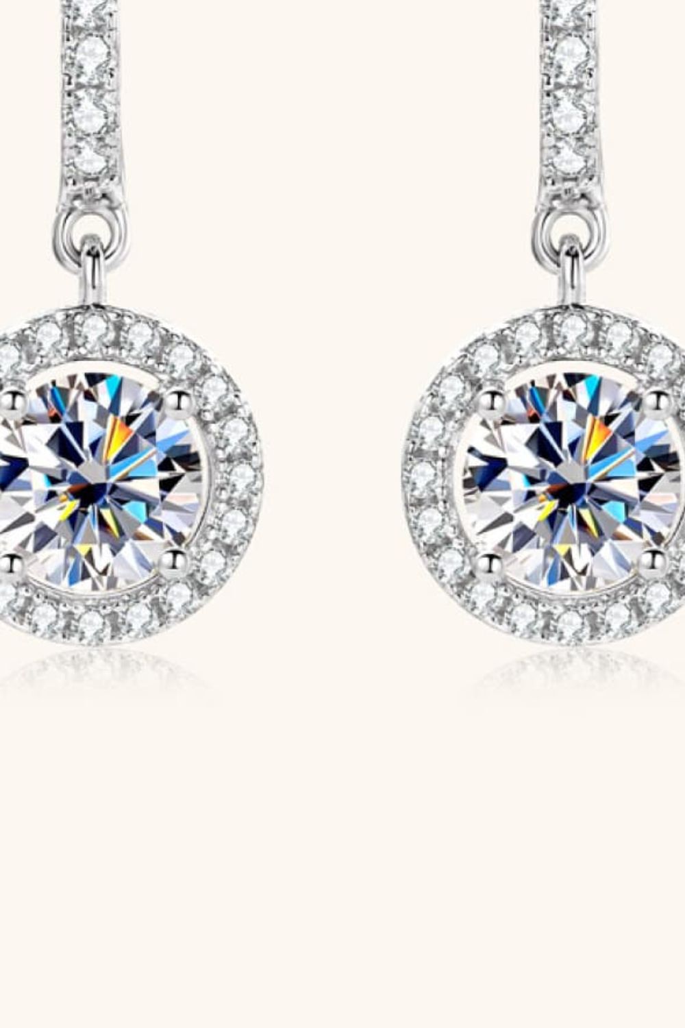 2 Carat Sparkala™ Platinum-Plated 925 Sterling Silver Drop Earrings - DestGlow