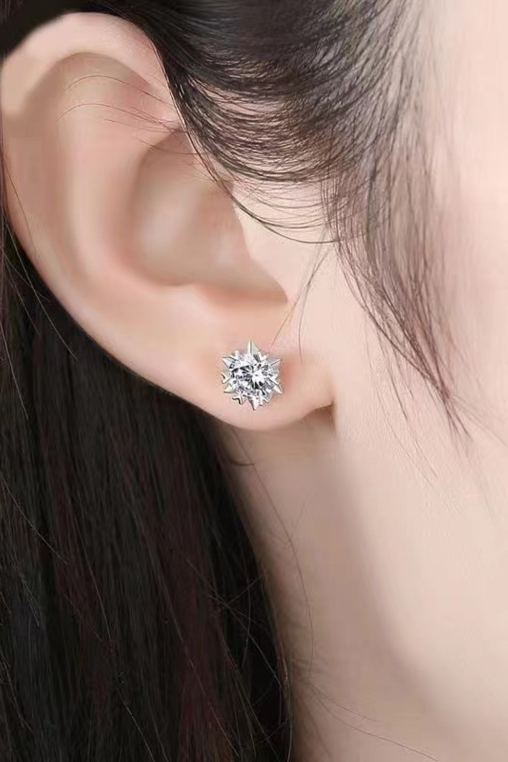 Stuck On You 4 Carat Sparkala™ Stud Earrings (Platinum-Plated Fine Silver) by Sparkala