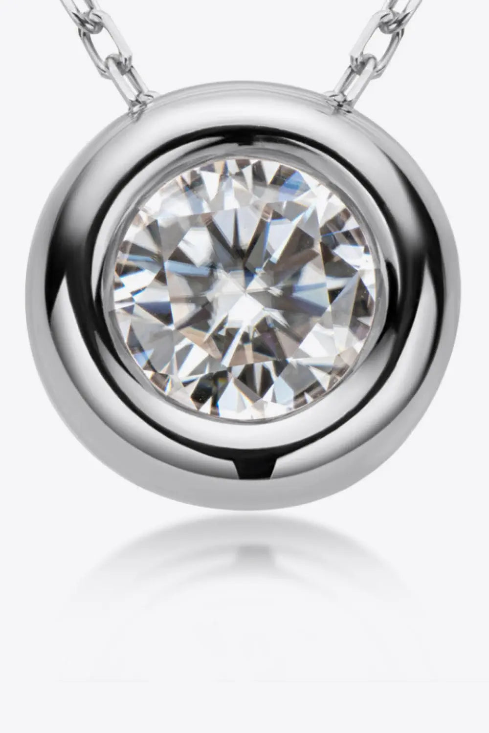 Adored 1 Carat Sparkala™ Pendant 925 Sterling Silver Necklace (Platinum-Plated Fine Silver) by Sparkala