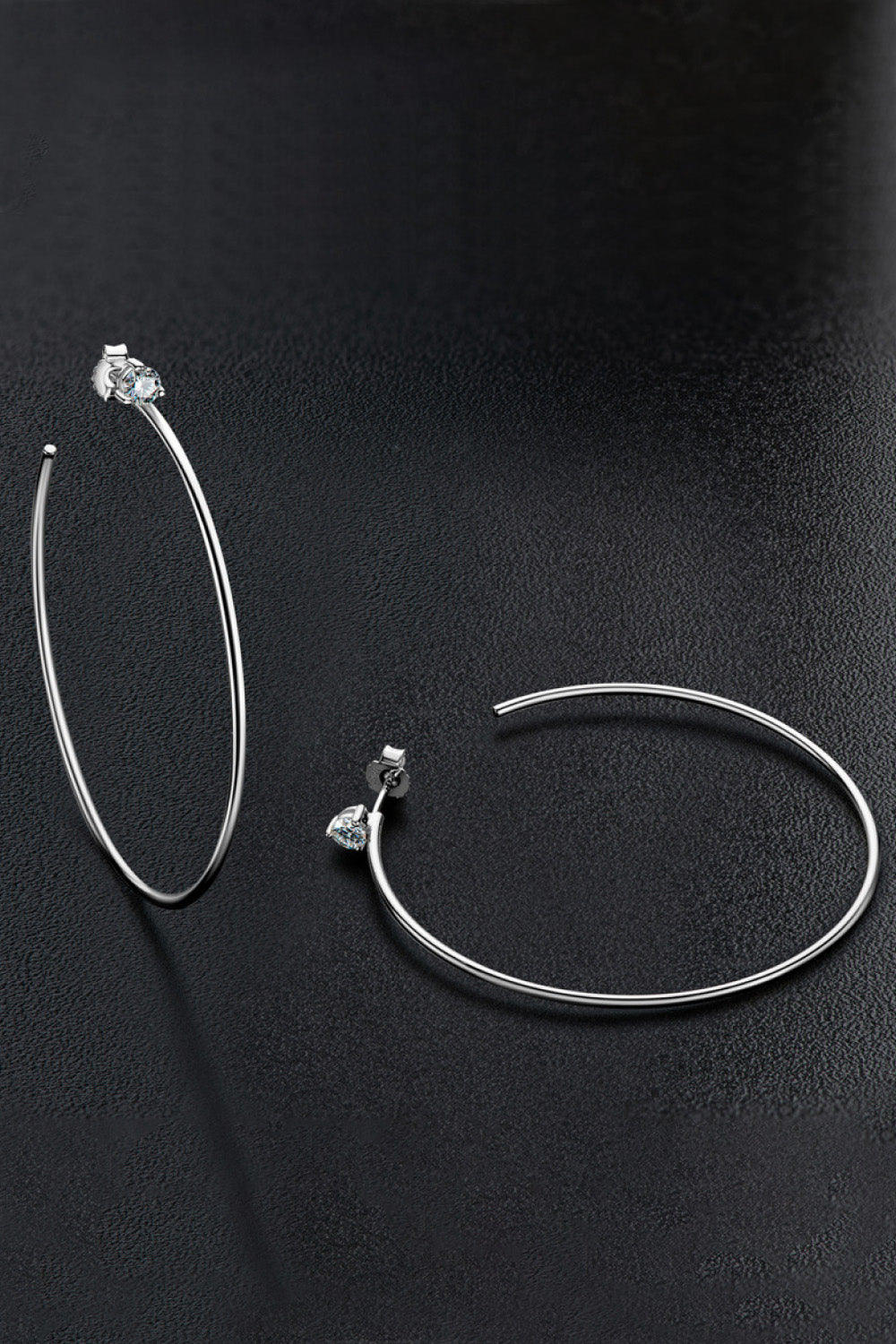 Adored 925 Sterling Silver Sparkala™ Hoop Earrings (Platinum-Plated Fine Silver) - DestGlow