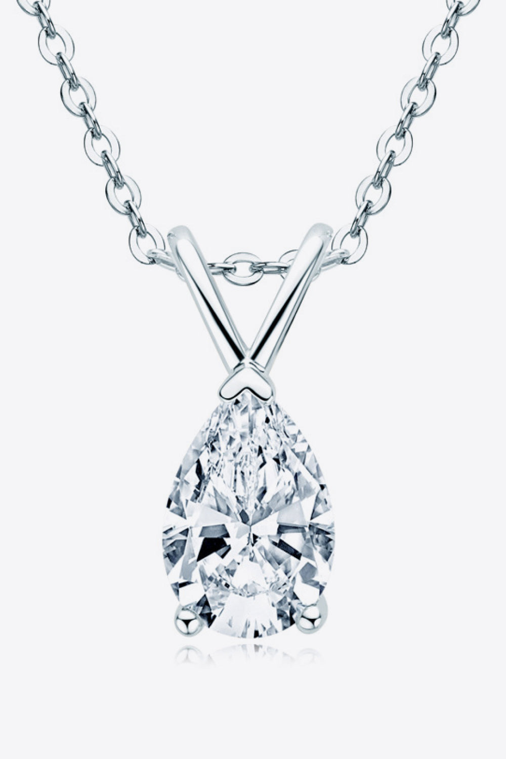 1.5 Carat Sparkala™ Pendant 925 Sterling Silver Necklace (Platinum-Plated Fine Silver) - DestGlow