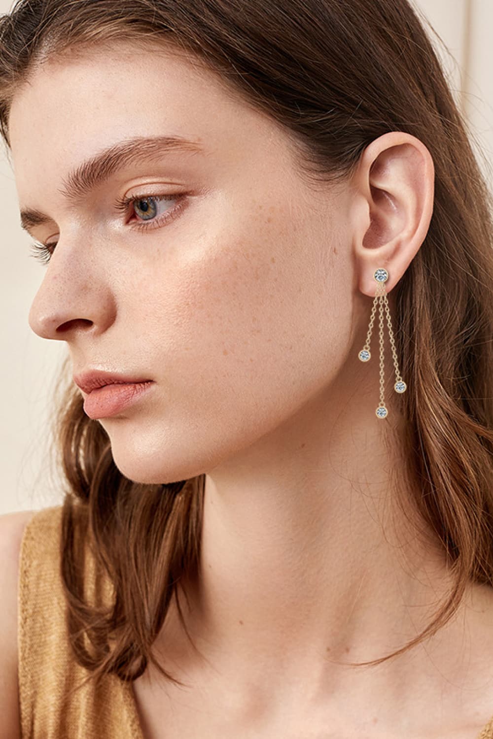 1.2 Carat Sparkala™ Layered Chain Earrings by Sparkala