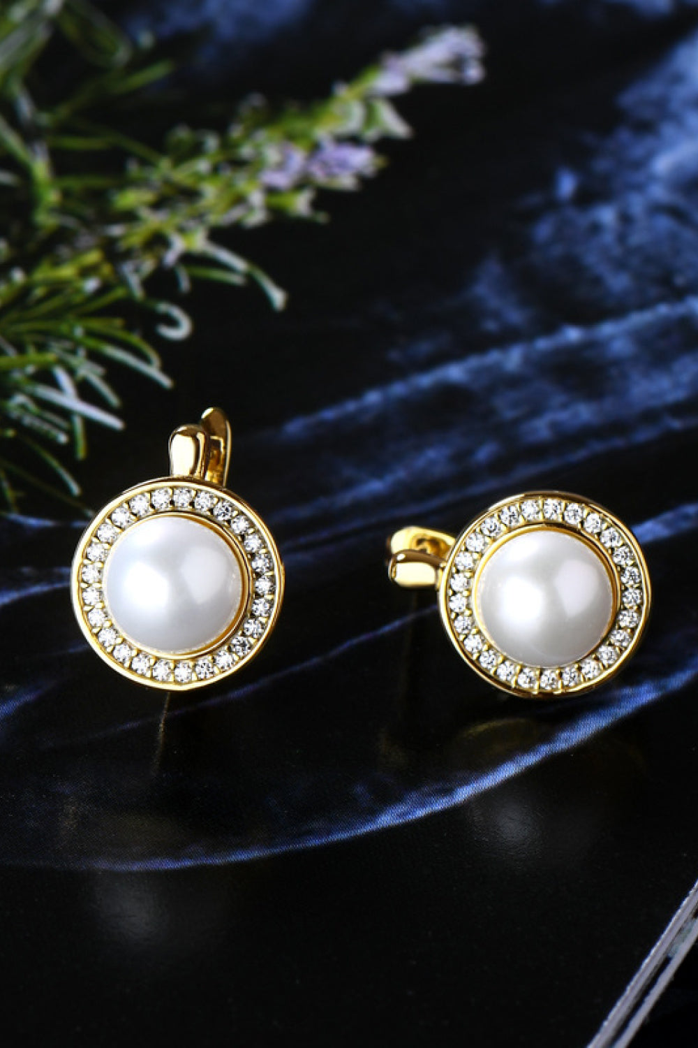Sparkala™ Pearl Platinum-Plated 925 Sterling Silver Earrings by Sparkala