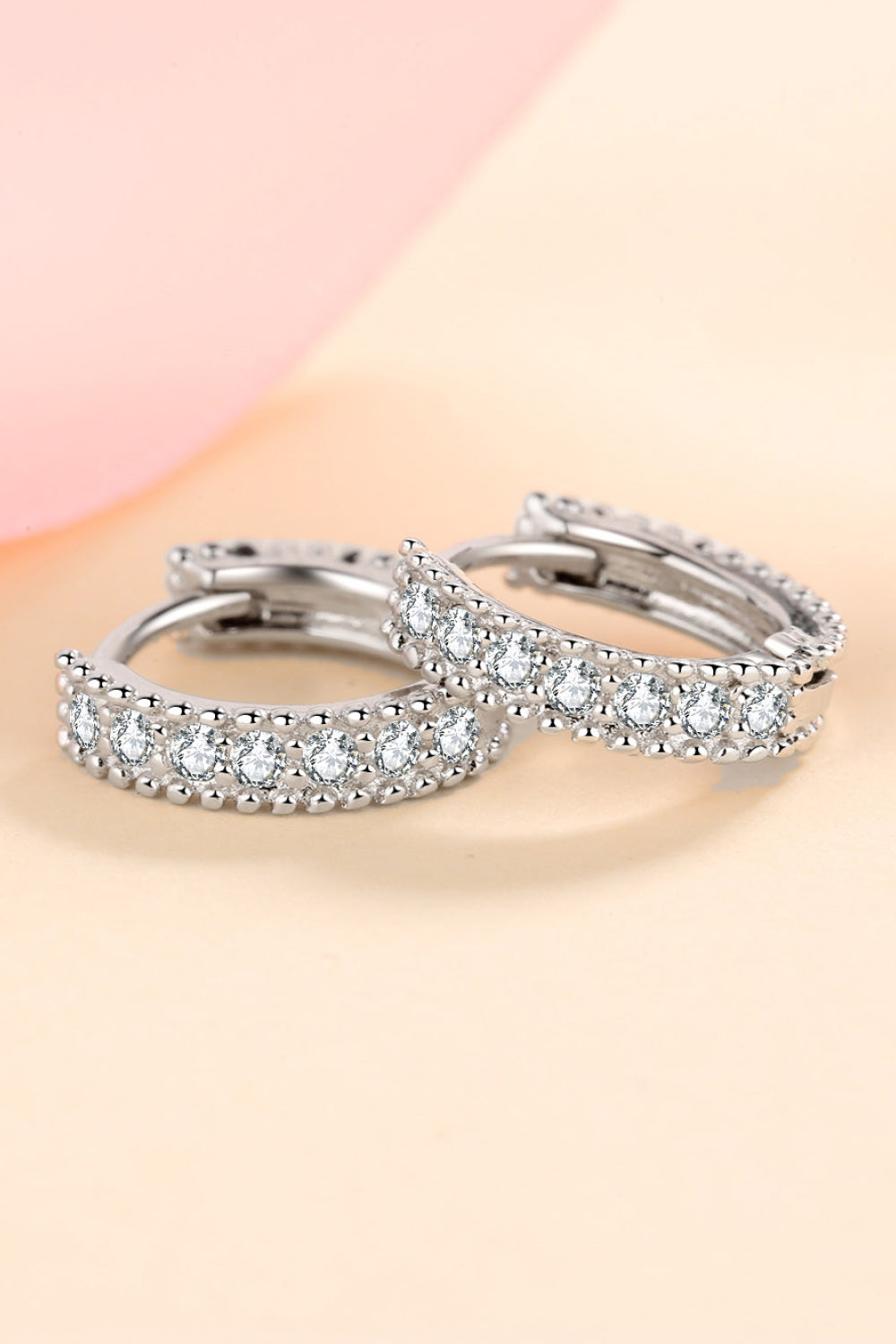 Pure Sterling Silver Inlaid Sparkala™ Huggie Earrings by Sparkala