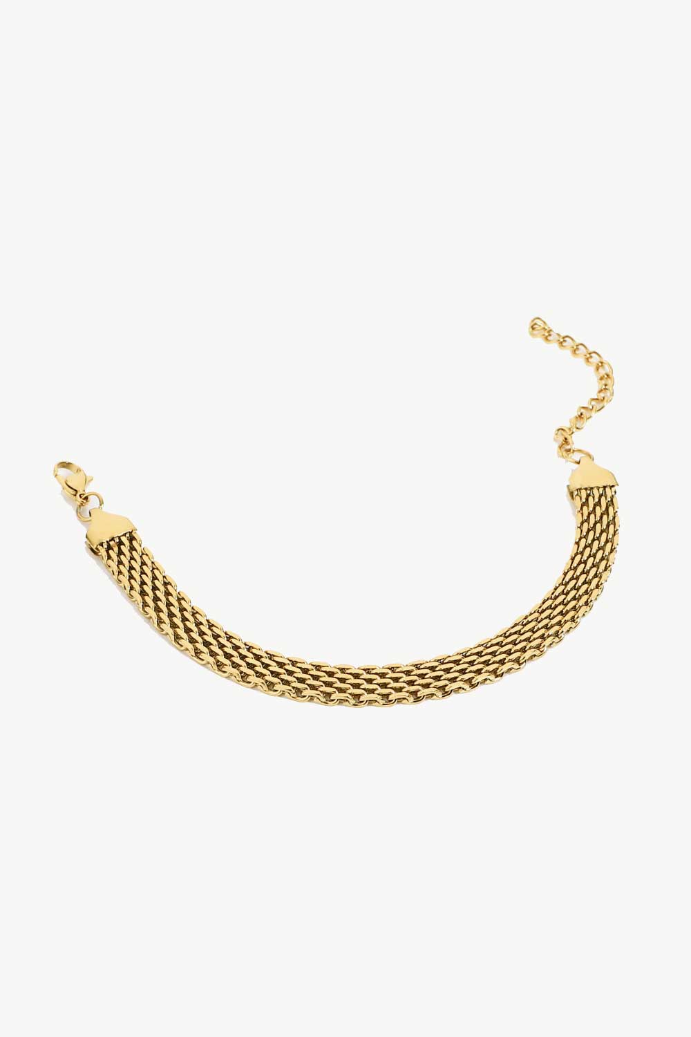 18K Gold-Plated Wide Chain Bracelet - DestGlow