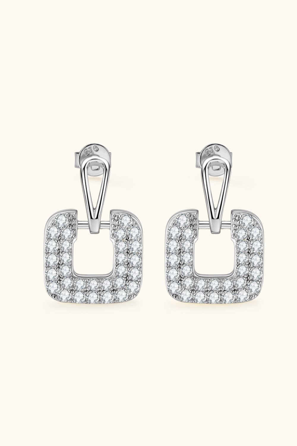 1.68 Carat Sparkala™ Platinum-Plated 925 Sterling Silver Drop Earrings by Sparkala