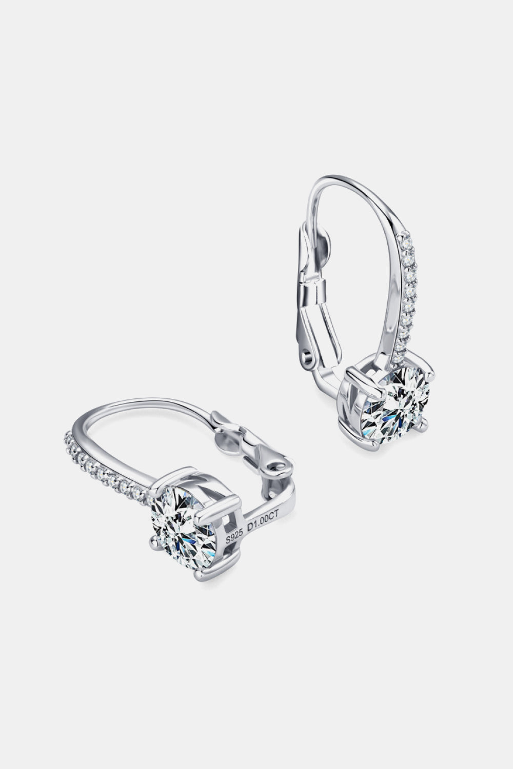 2 Carat Sparkala™ Platinum-Plated 925 Sterling Silver Earrings by Sparkala