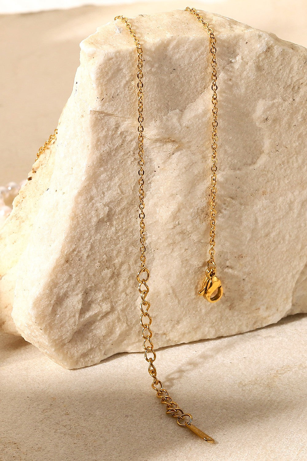 Pearl Hoop Link Pendant Necklace by Sparkala