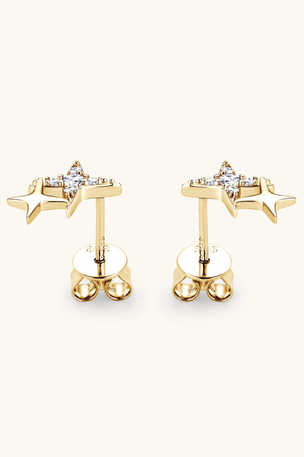 Sparkala™ Platinum-Plated 925 Sterling Silver Star Shape Earrings by Sparkala