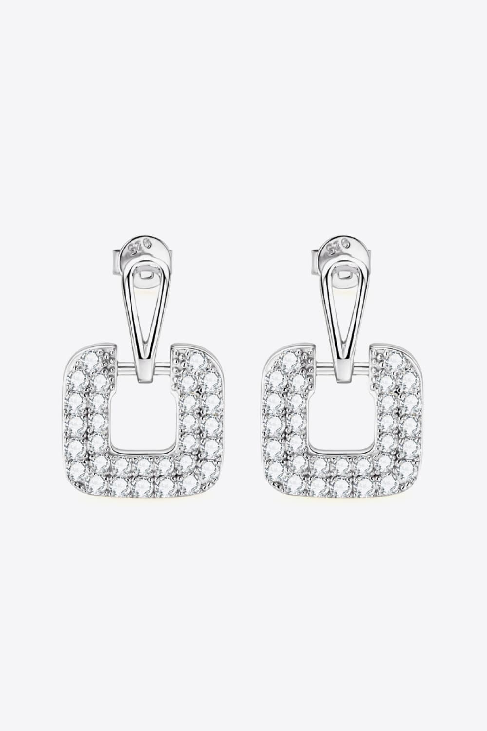 1.68 Carat Sparkala™ Platinum-Plated 925 Sterling Silver Drop Earrings - DestGlow
