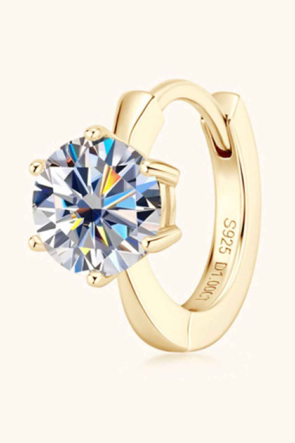 2 Carat Sparkala™ Platinum-Plated 925 Sterling Silver Huggie Earrings