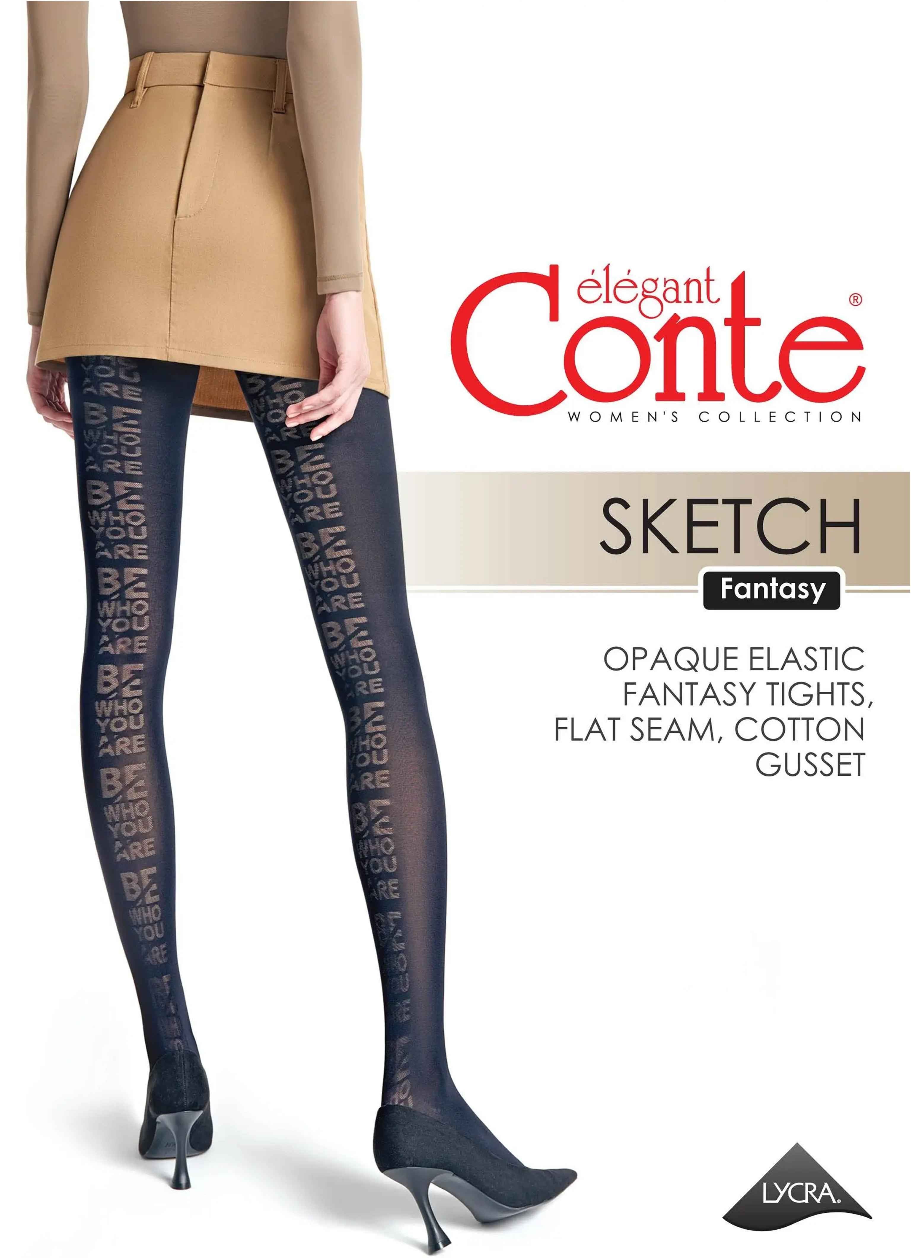 Fantasy Tights Conte Sketch - with Inscriptions
