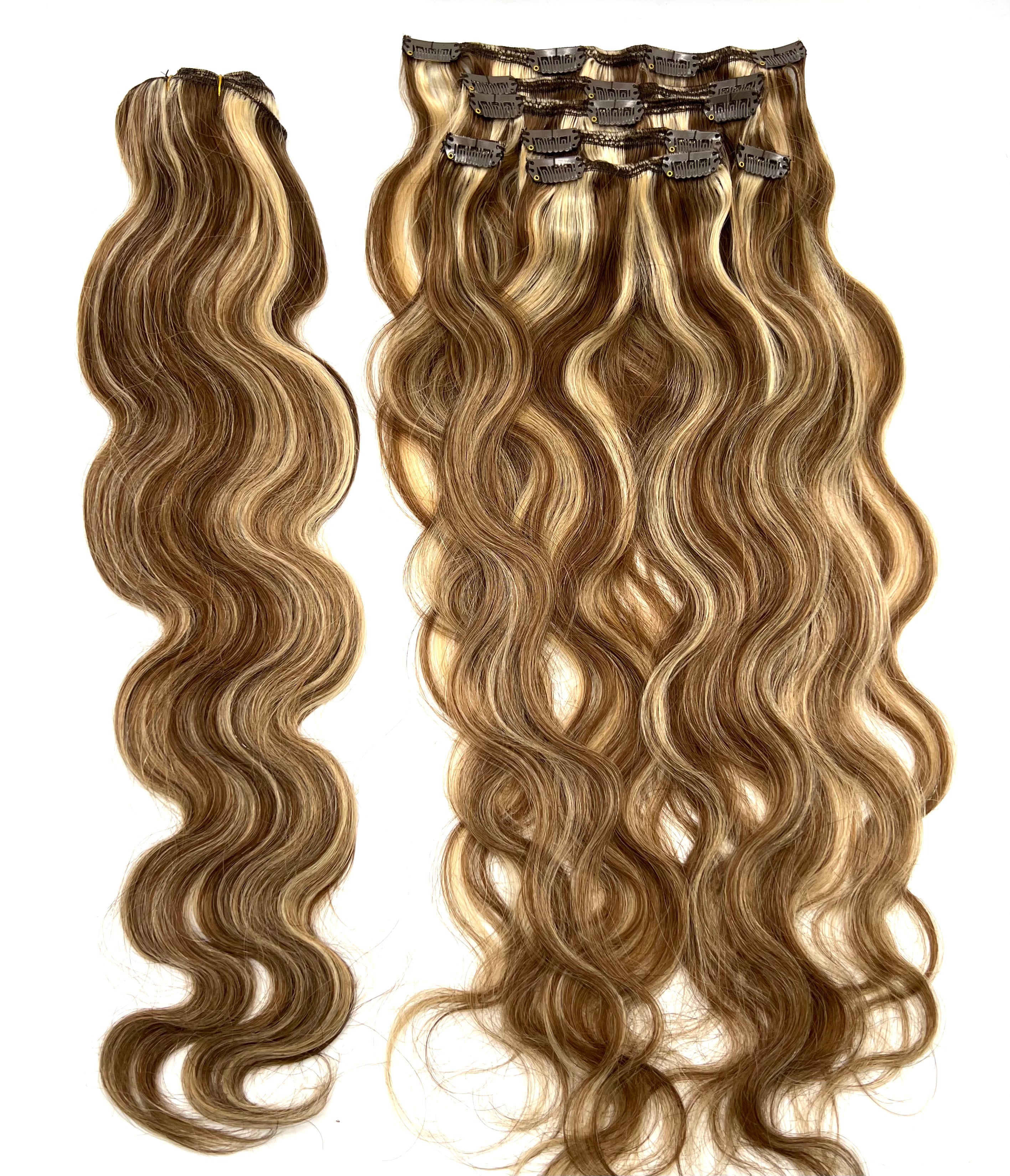 VIP Clip Hair Extensions / Body Wave 24" - ClipeX System