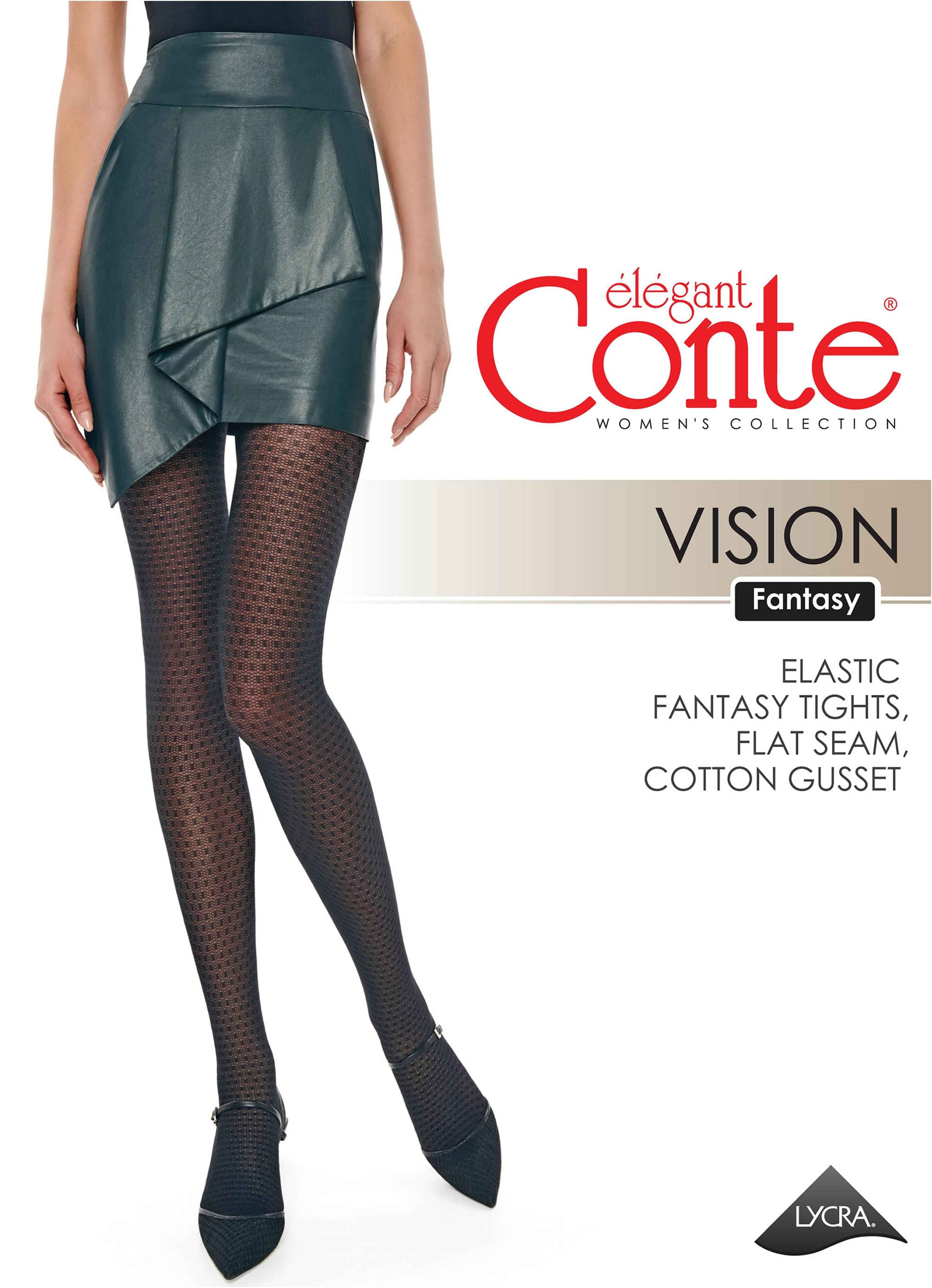 Fantasy Tights Conte Vision - Geometric Dots Pattern