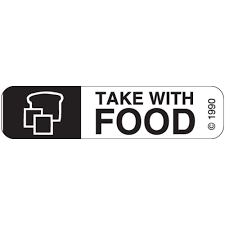 Medical Auxiliary Labels – "TAKE WITH FOOD" (10 ct) by Pasteur Pharmacy