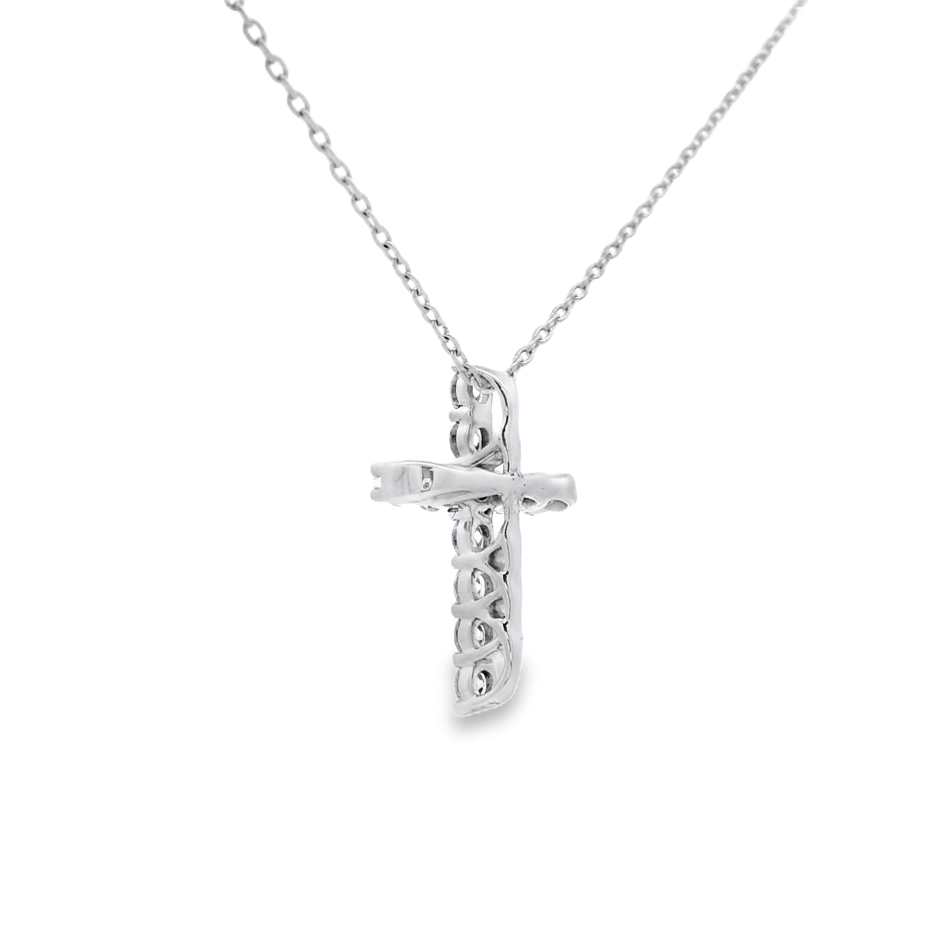 .35ct Diamond Cross Religious Pendant 14KT White Gold by Bids.com