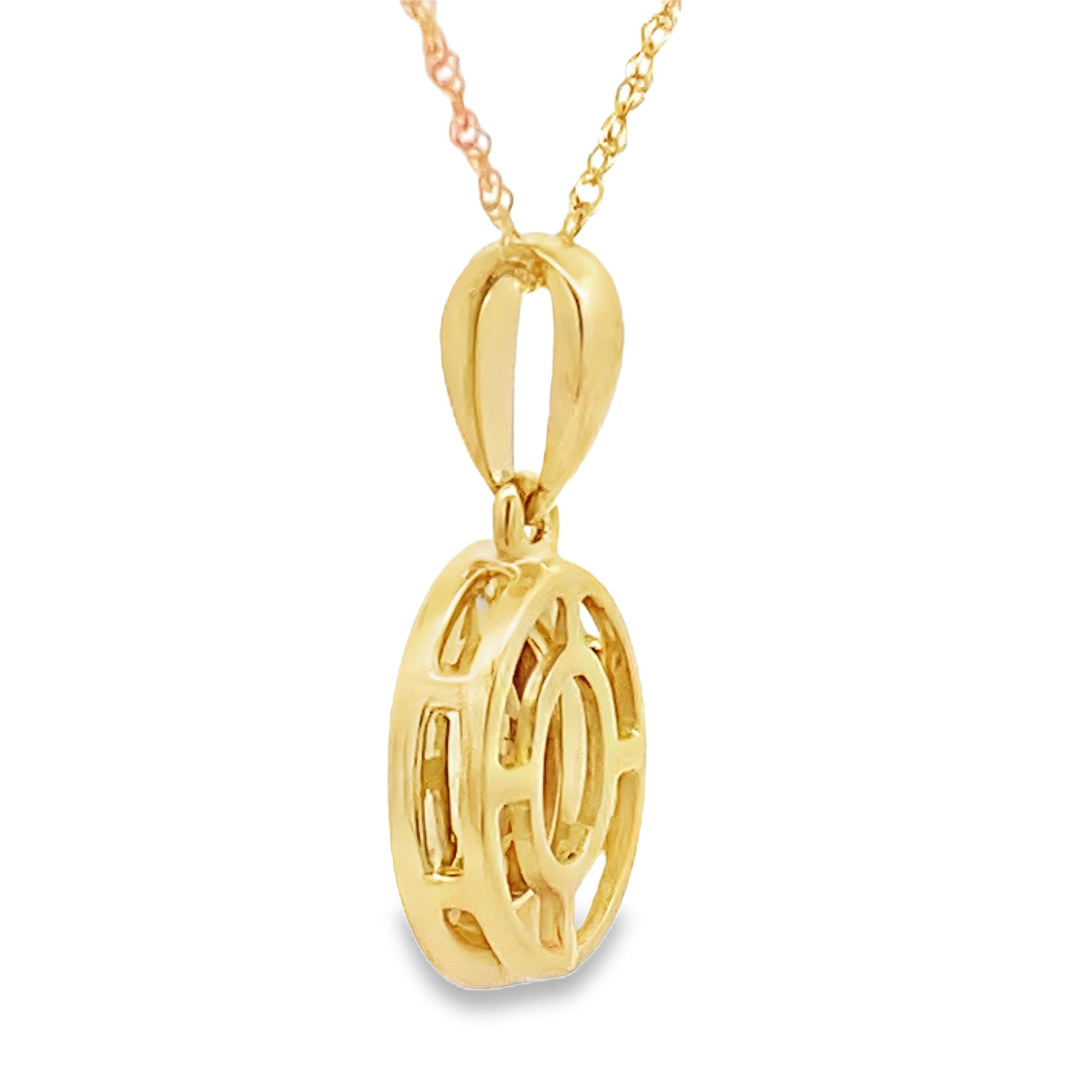 .44ct Quartz Diamond Fashion Pendants 10KT Yellow Gold by Bids.com