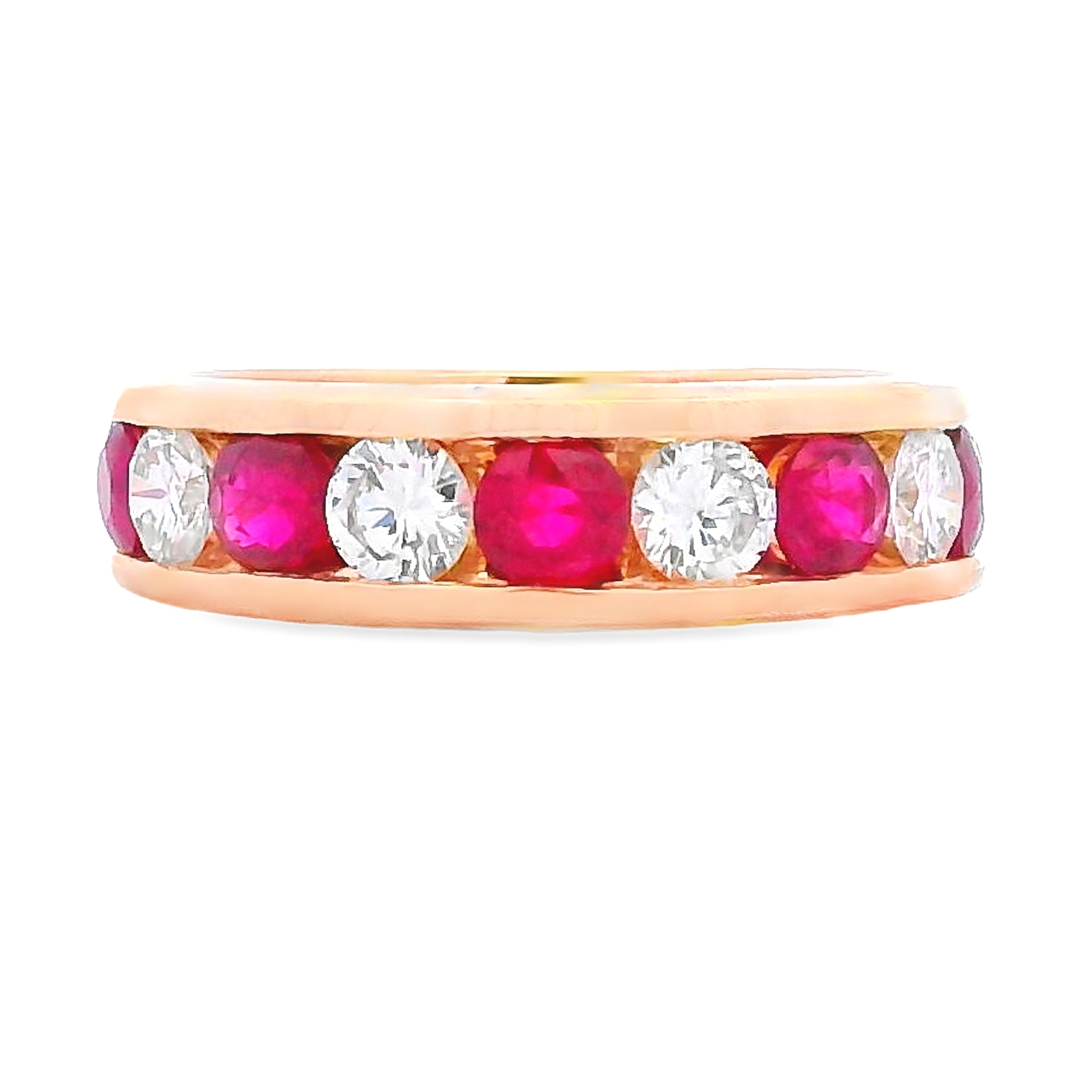 2.50ct Ruby Diamond Wedding Band Ring 14KT Yellow Gold by Bids.com
