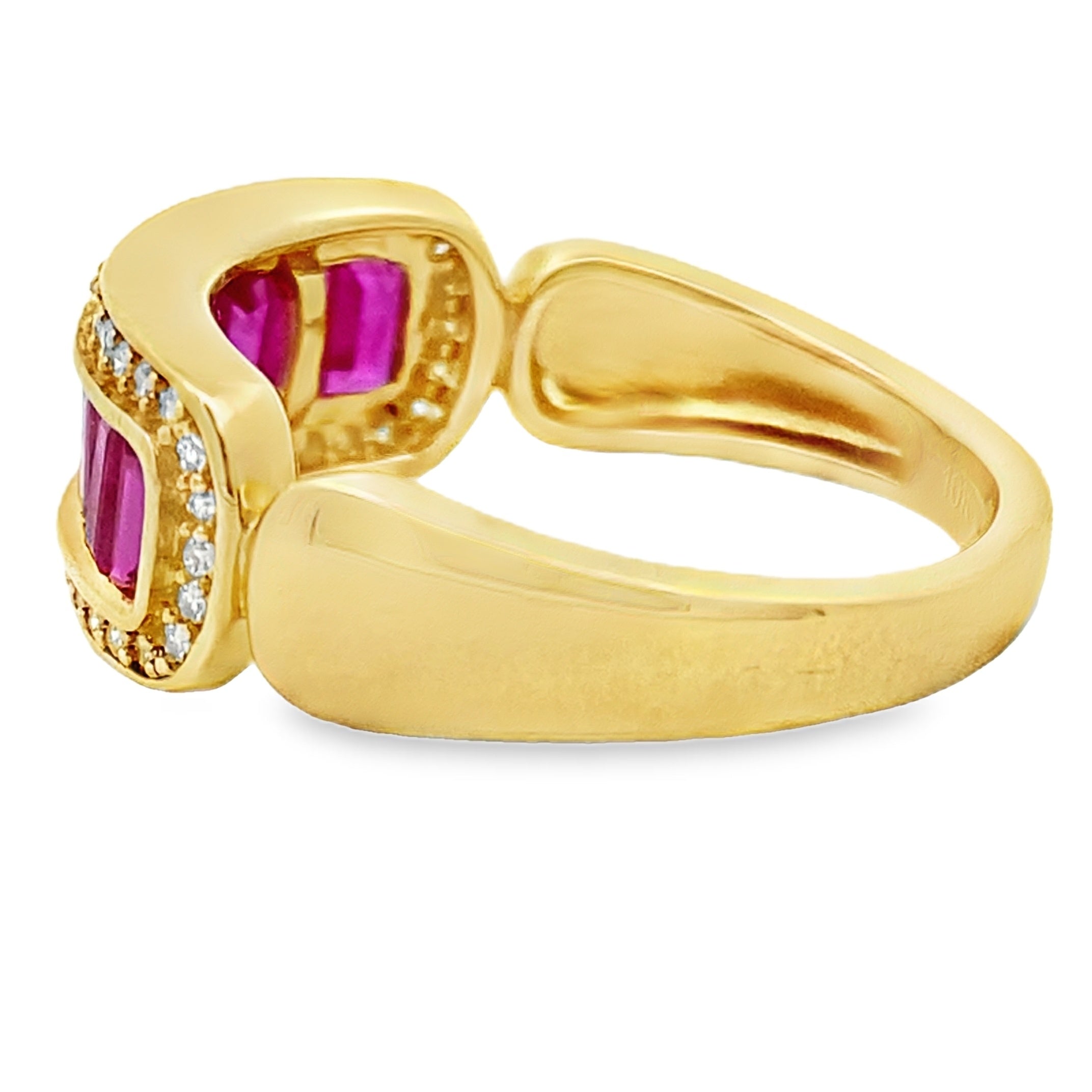 Genuine 1.10ct Ruby Diamond Ring 10KT Yellow Gold by Bids.com