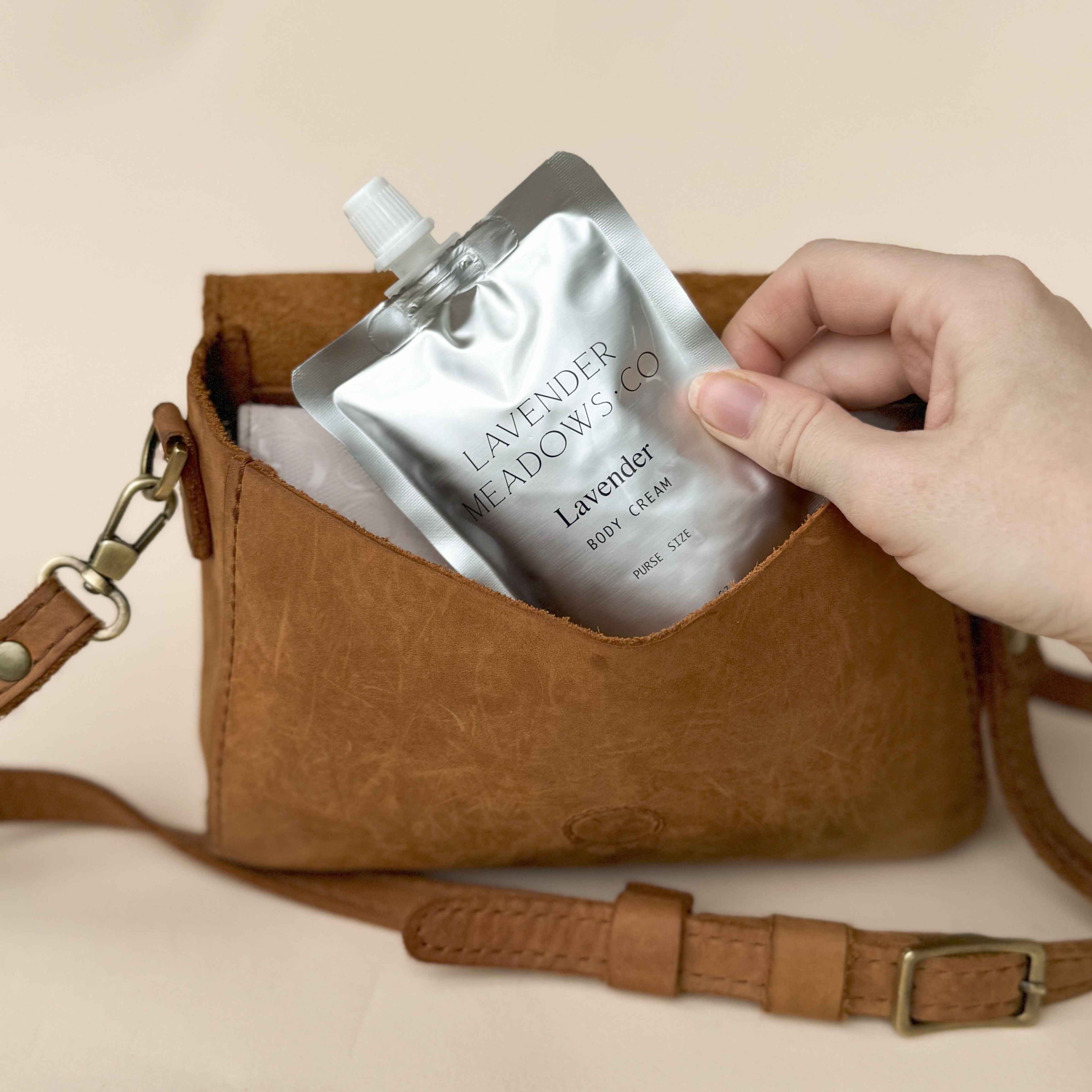 Lavender Body Cream Purse Pouch