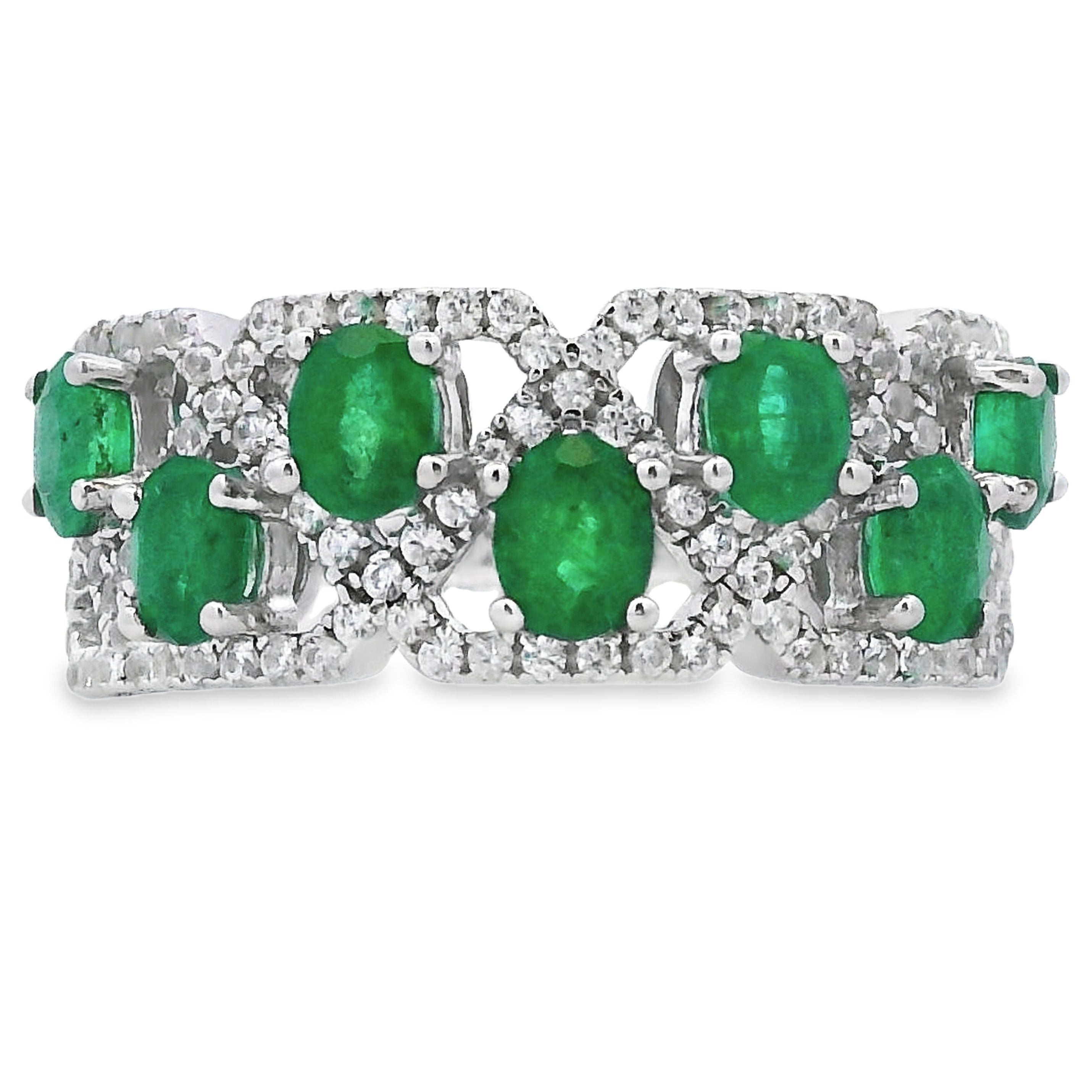 Natural 1.82ct Emerald Zircon Ring Sterling Silver by Bids.com