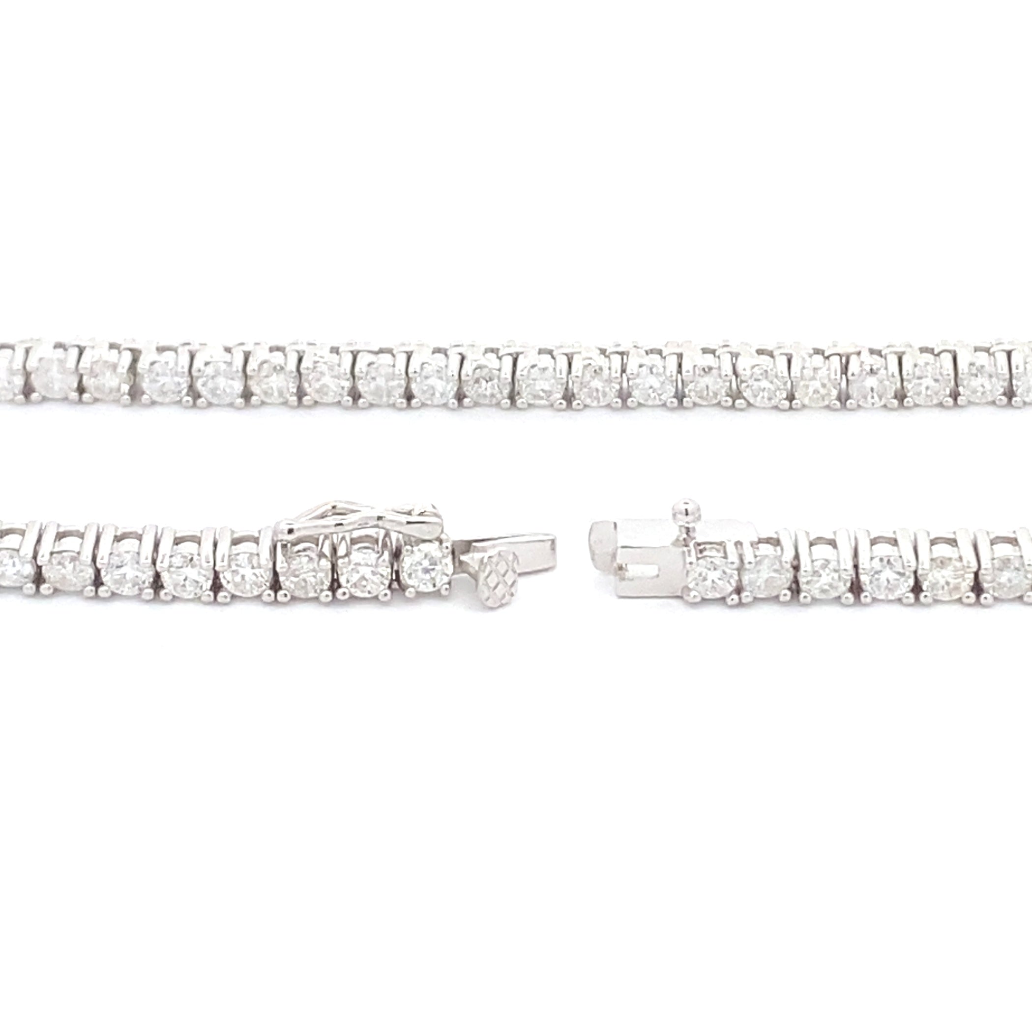 6.85ct Moissanite Tennis Necklace Sterling Silver by Bids.com