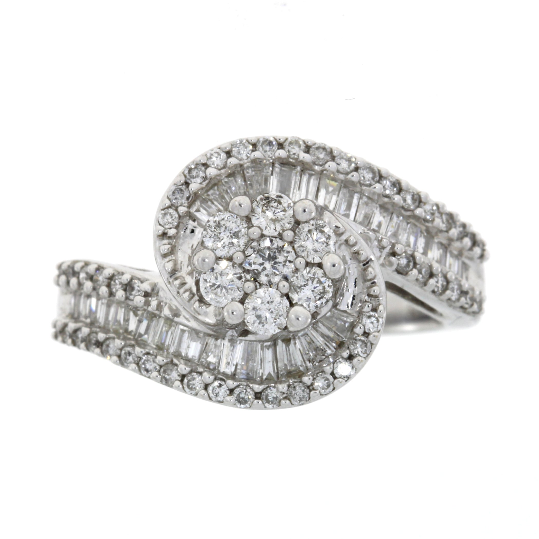 Genuine 1.00ct Diamond Ring 14KT White Gold by Bids.com