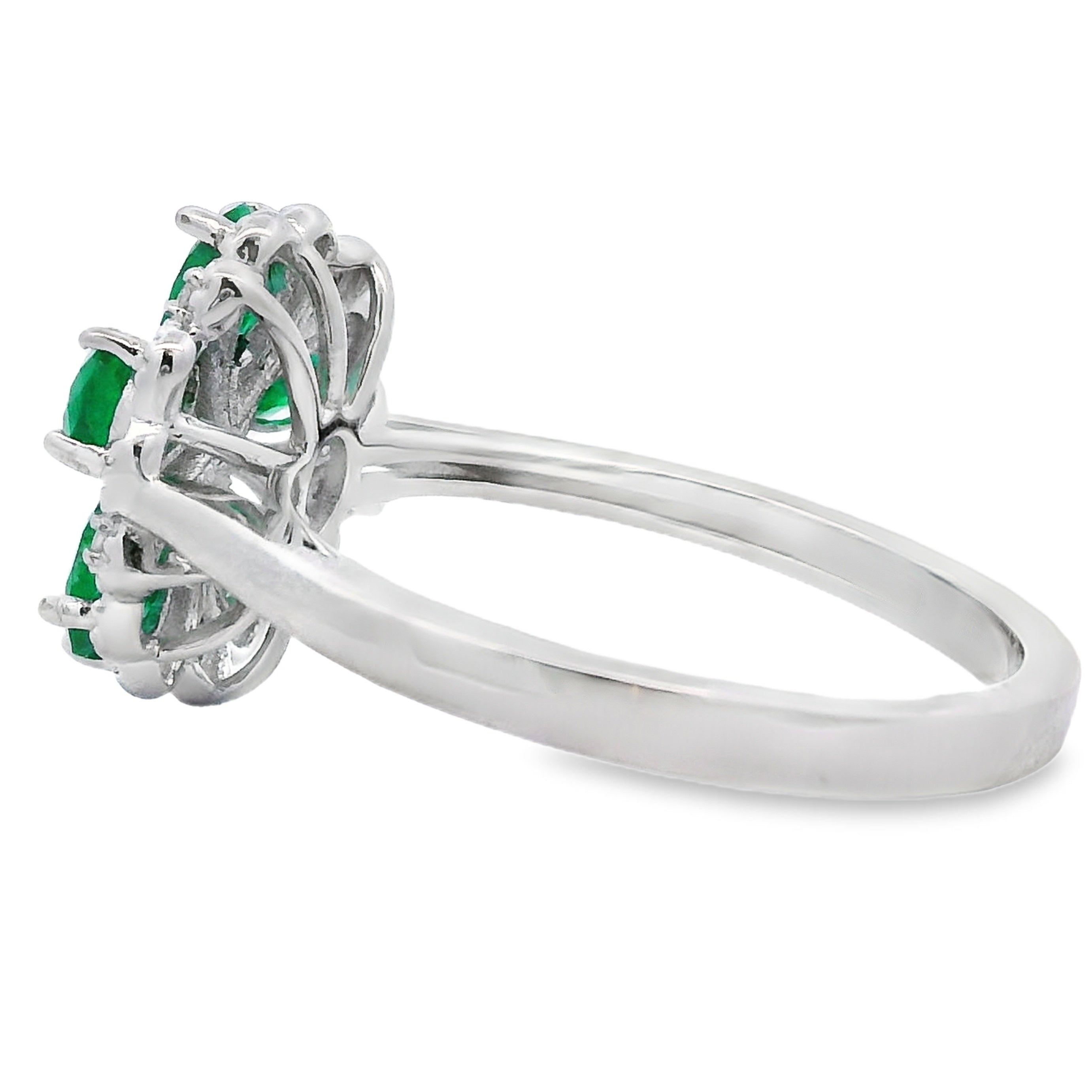 Genuine 1.03ct Emerald Zircon Ring Sterling Silver by Bids.com