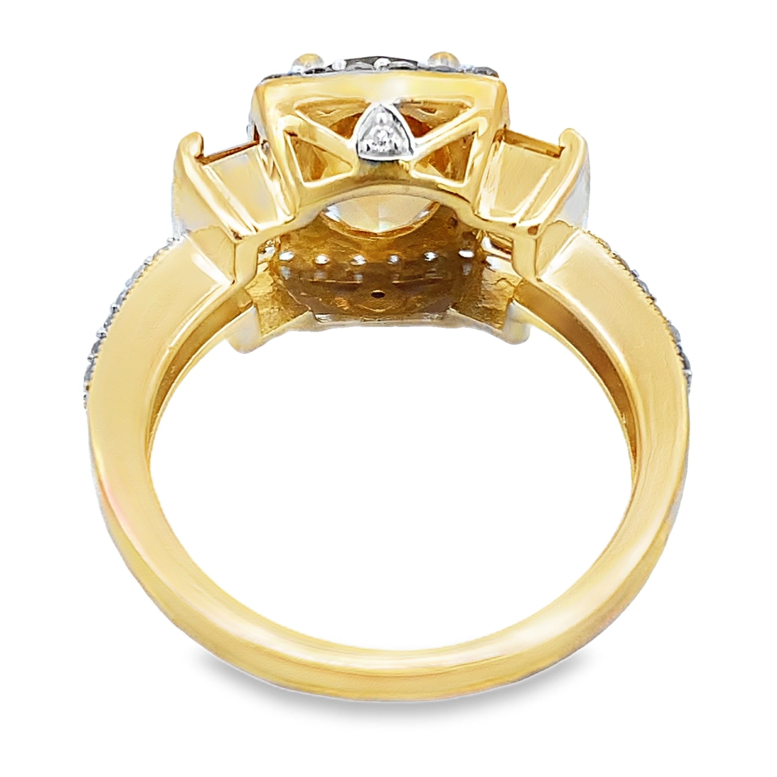 Genuine 2.47ct Citrine Diamond Ring 10KT Yellow Gold by Bids.com