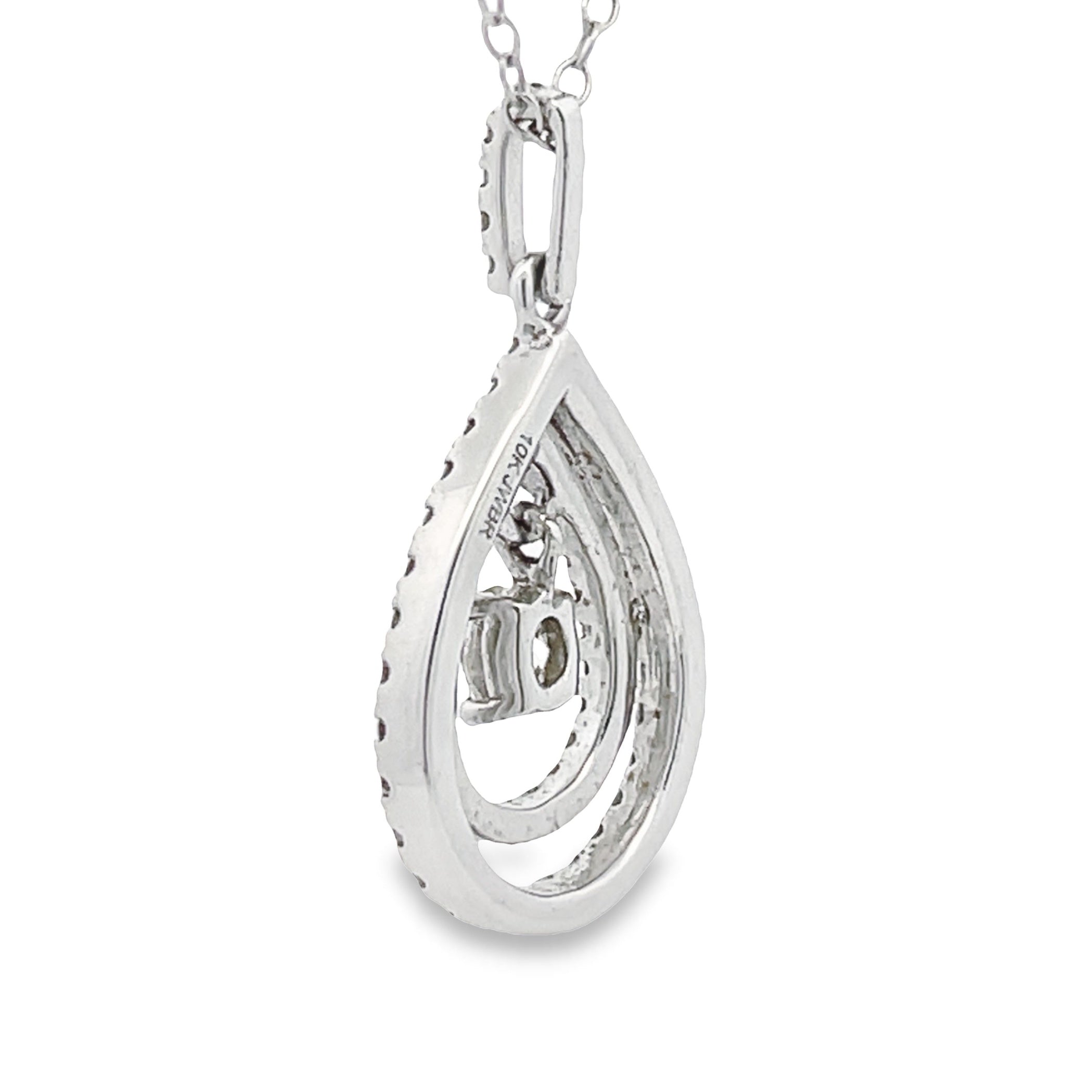 Genuine .77ct Diamond Fashion Pendants 10KT White Gold by Bids.com