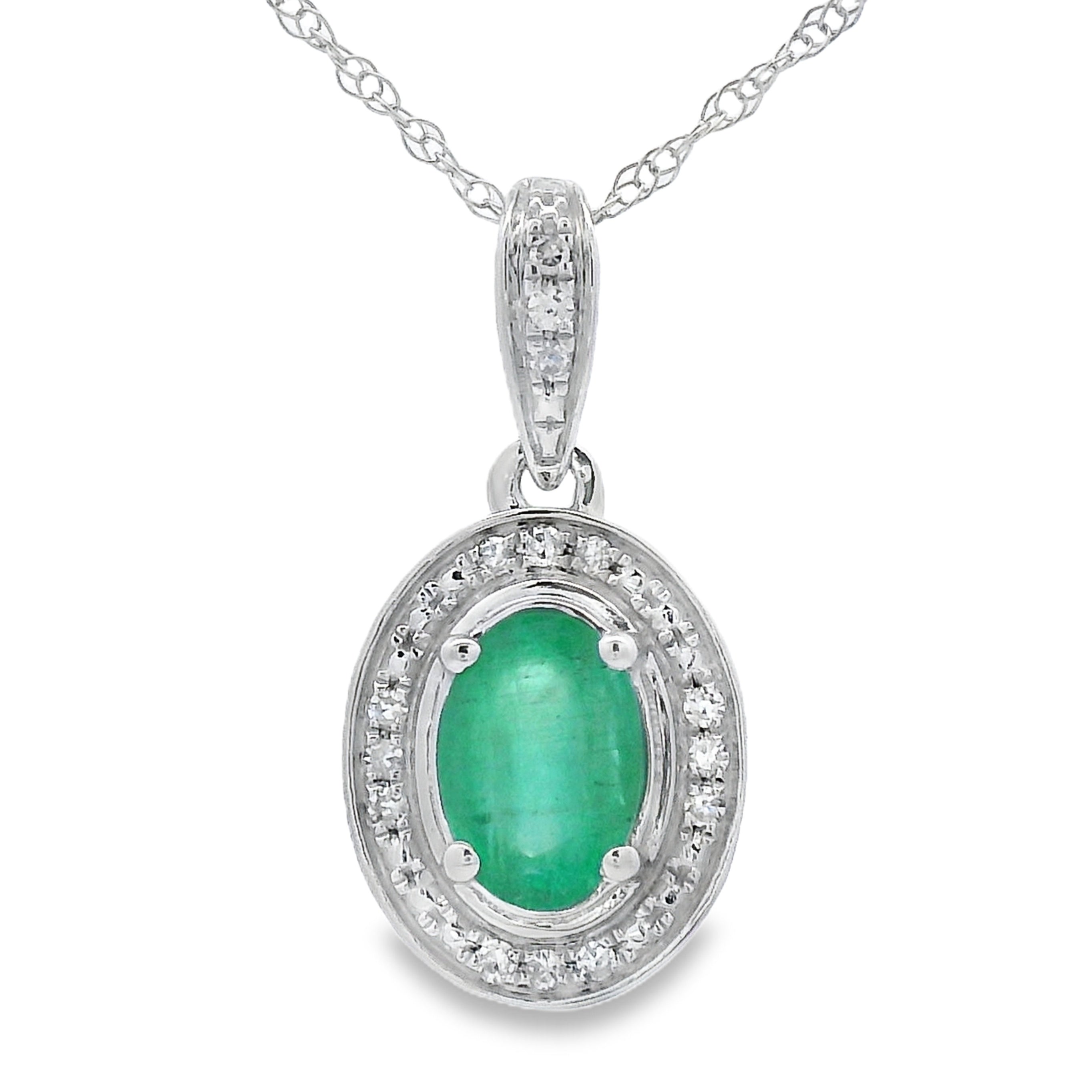 .46ct Emerald Diamond Fashion Pendants 10KT White Gold by Bids.com