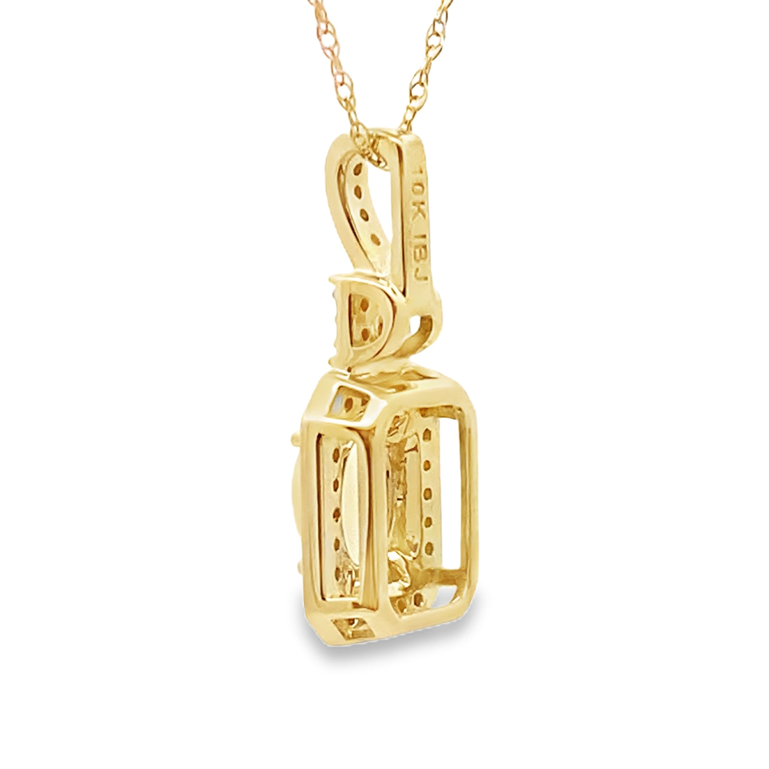 .06ct Opal Diamond Fashion Pendants 10KT Yellow Gold by Bids.com