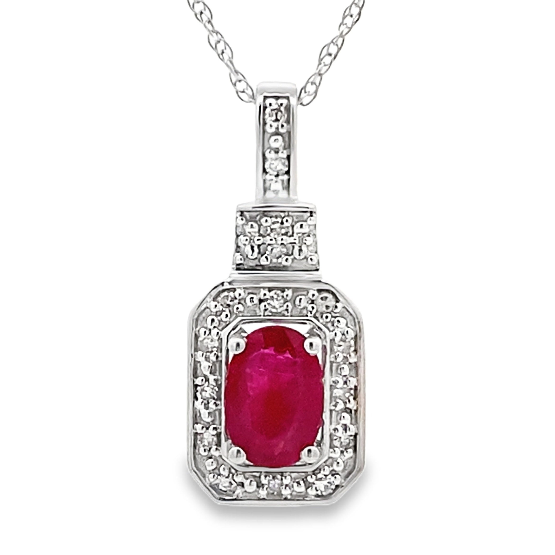 .66ct Ruby Diamond Fashion Pendants 10KT White Gold by Bids.com
