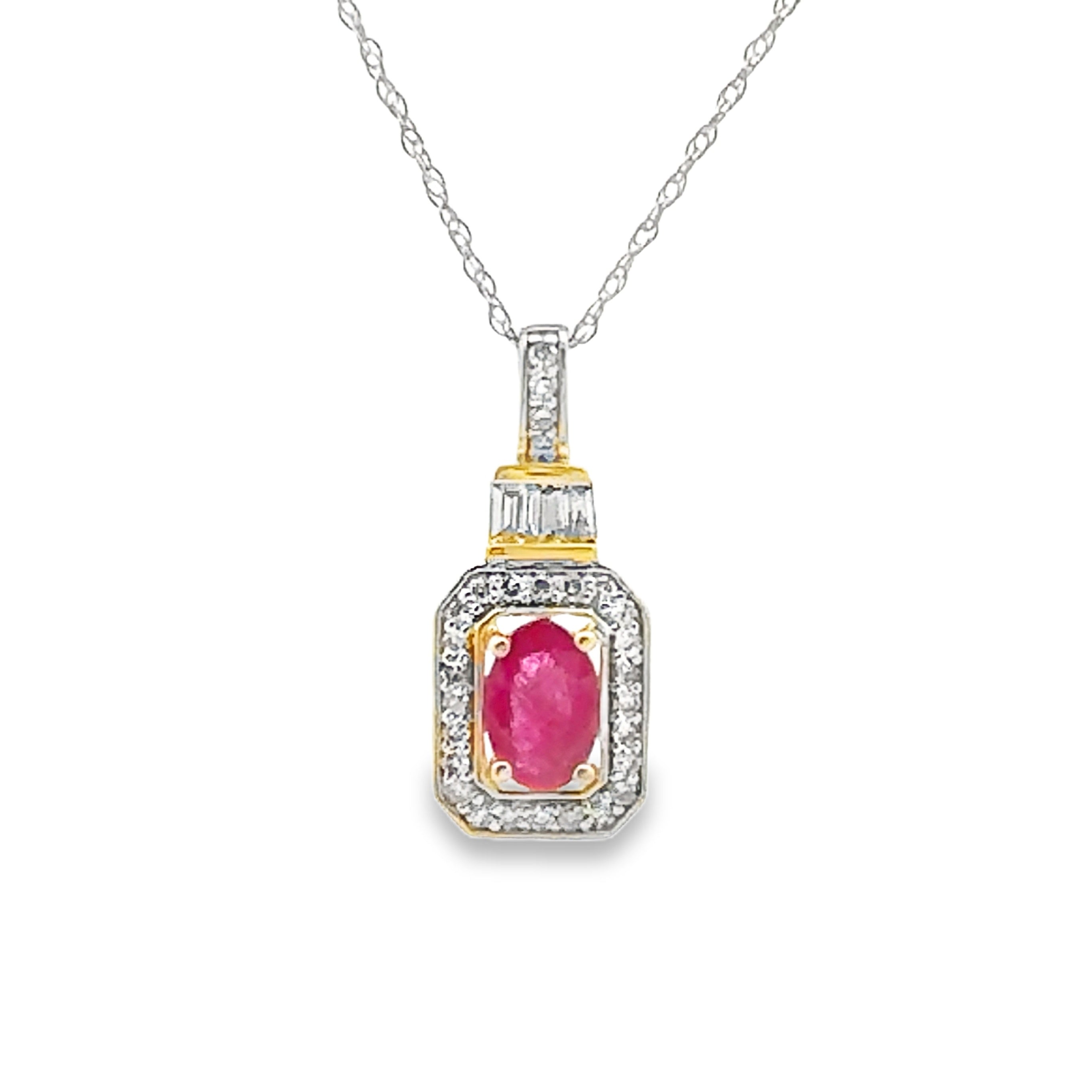 .72ct Ruby Diamond Fashion Pendants 14KT Yellow Gold by Bids.com