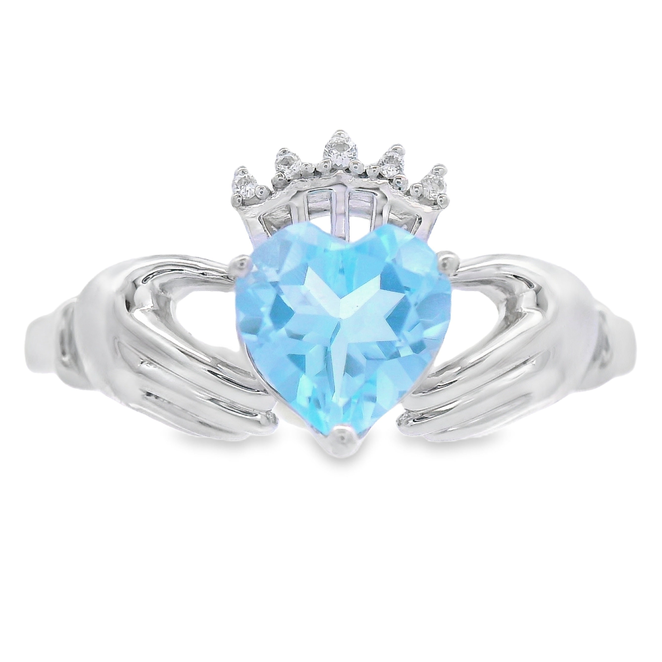Natural Blue Topaz Ring Sterling Silver by Bids.com