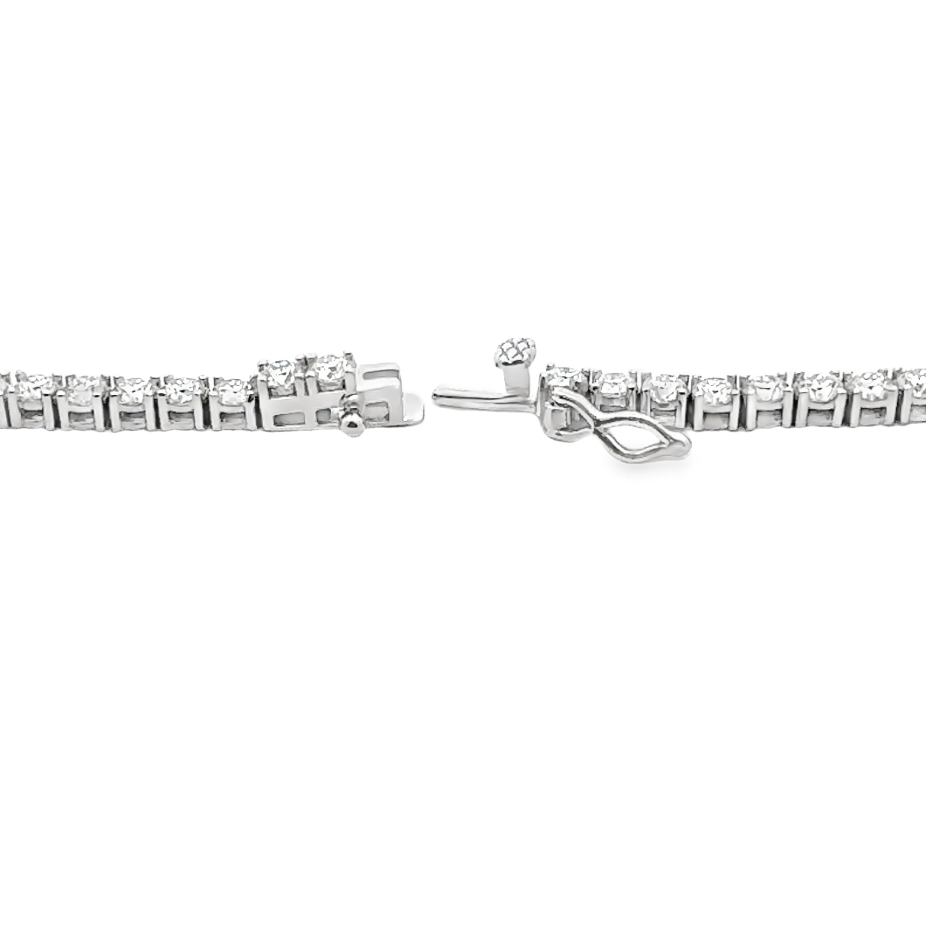 15.14ct Moissanite Tennis Necklace Sterling Silver by Bids.com