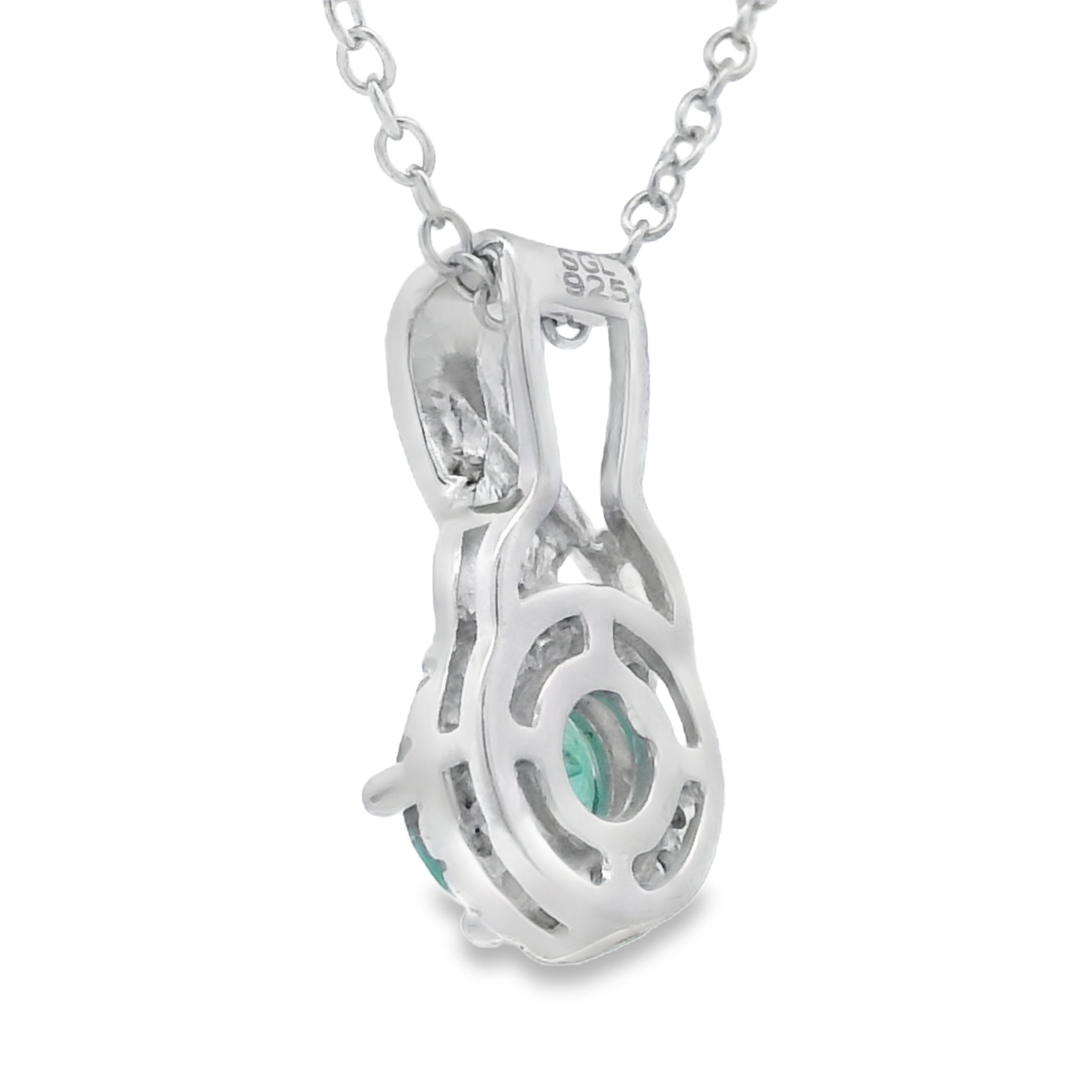 .58ct Emerald Zircon Fashion Pendants Sterling Silver by Bids.com