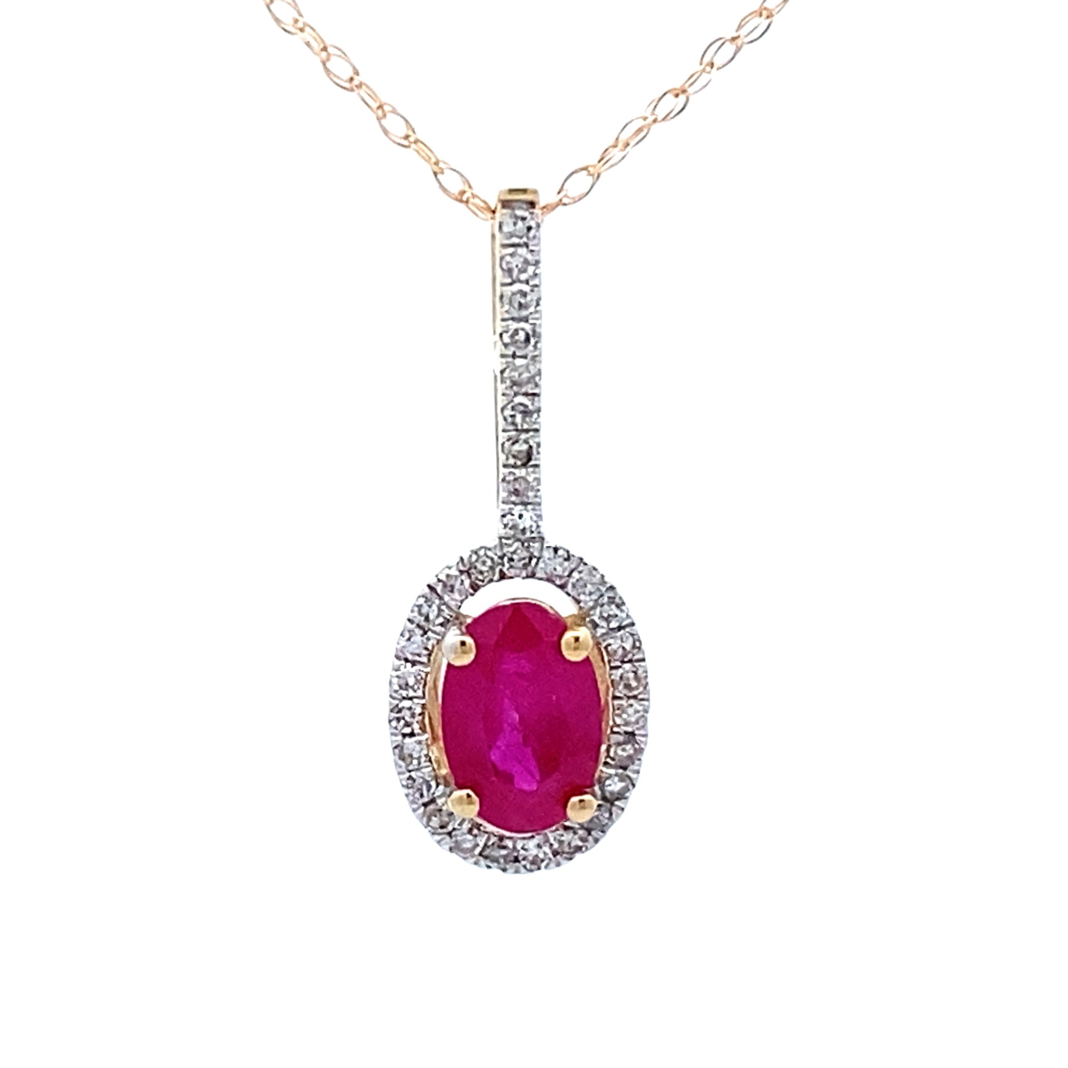 .45ct Ruby Diamond Fashion Pendants 10KT Yellow Gold by Bids.com