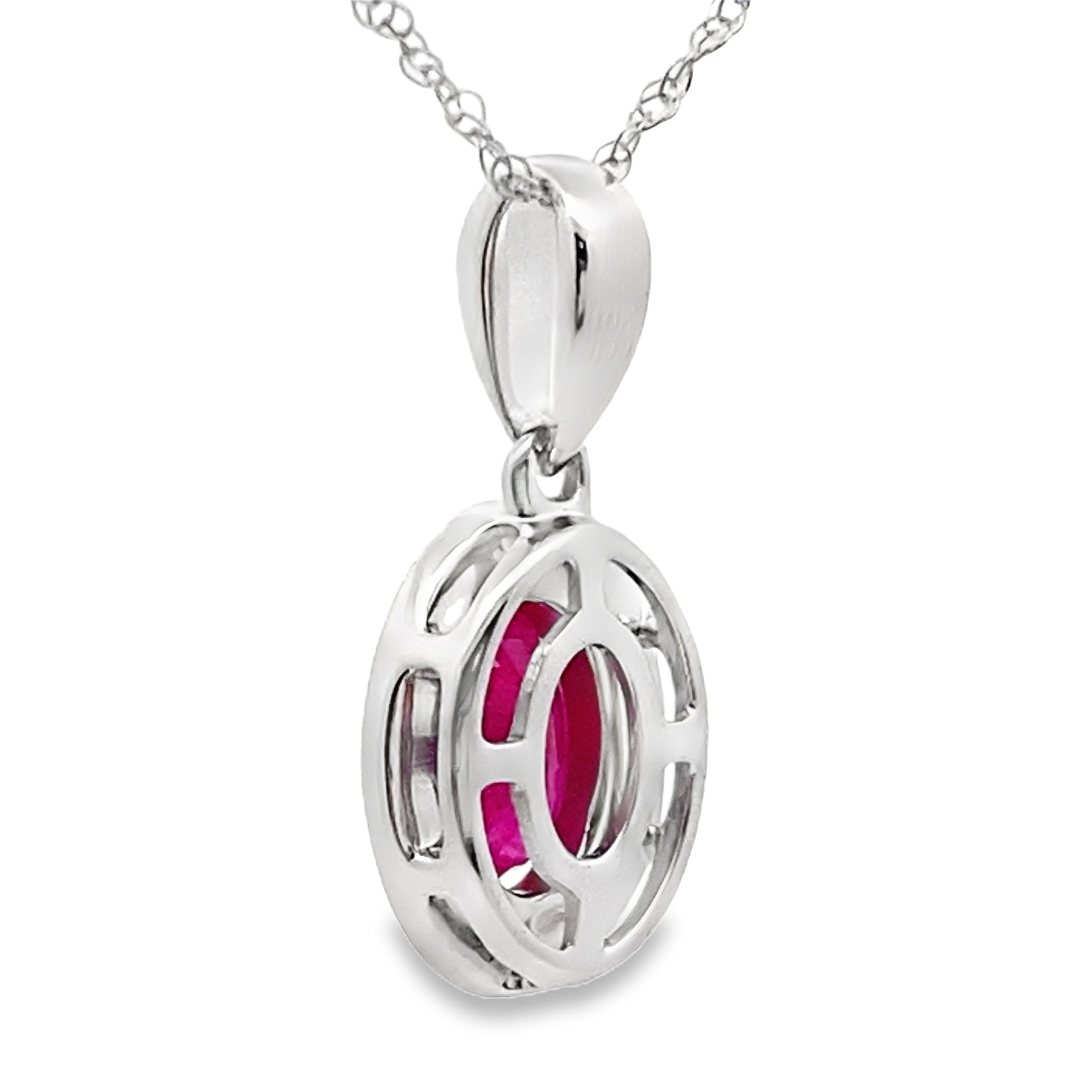 .70ct Ruby Diamond Fashion Pendants 10KT White Gold by Bids.com