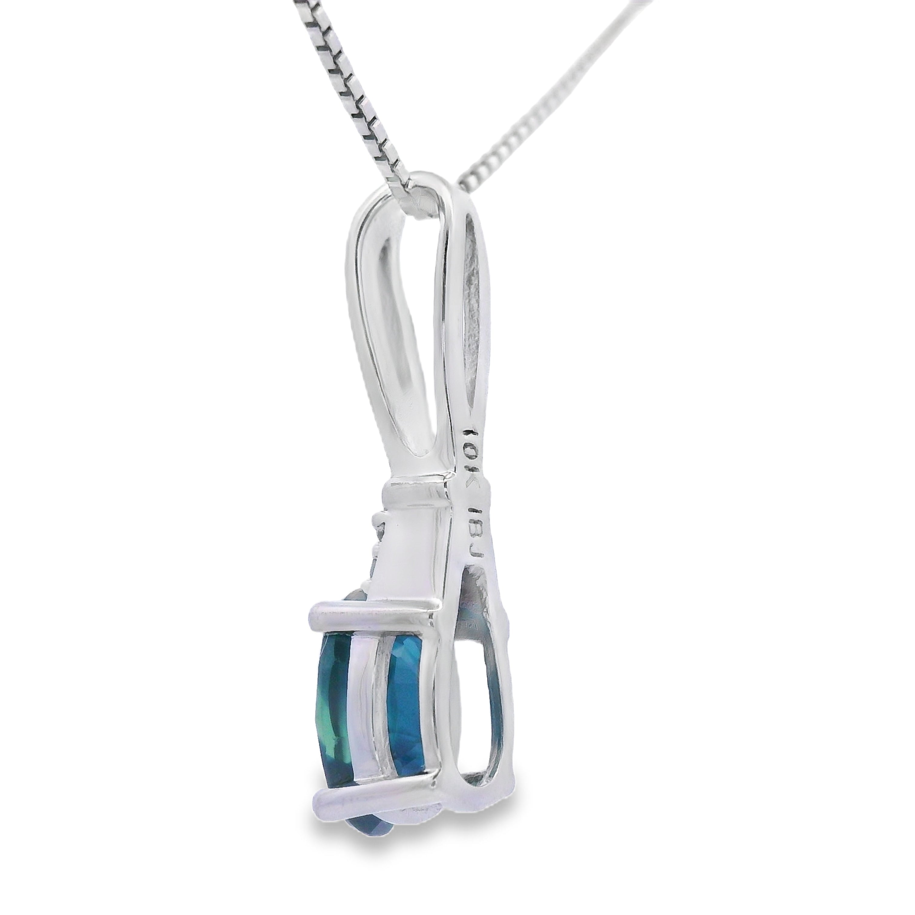 .34ct Sapphire Diamond Fashion Pendants 10KT White Gold by Bids.com