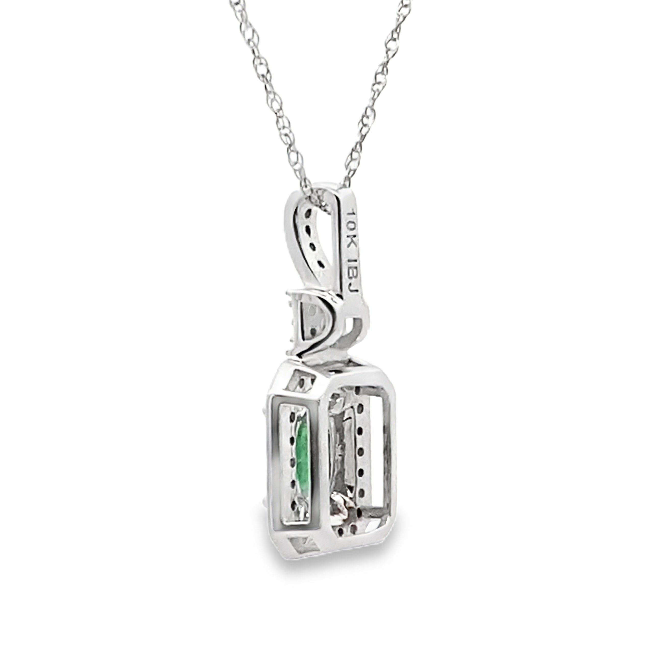 .57ct Emerald Diamond Fashion Pendants 10KT White Gold by Bids.com