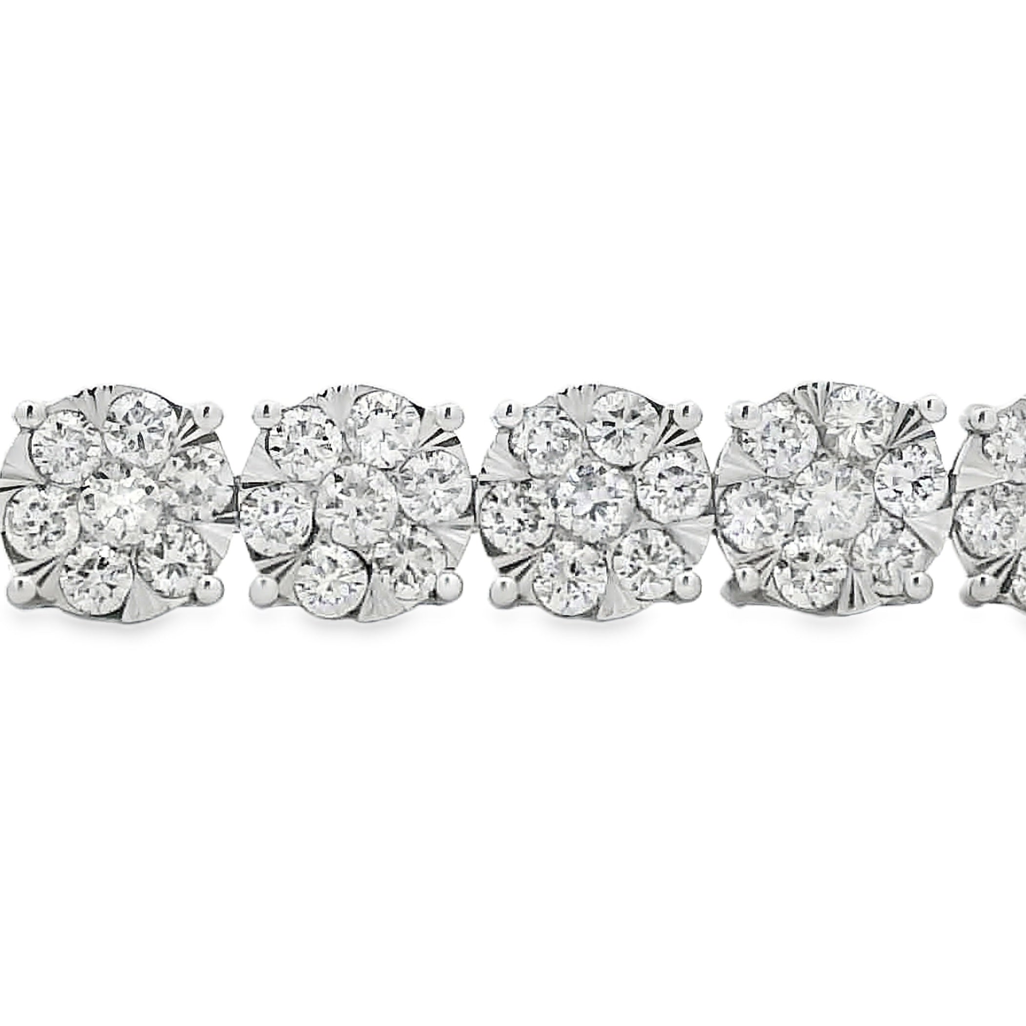 Lab Grown Diamond Tennis Bracelet 10KT White Gold by Bids.com
