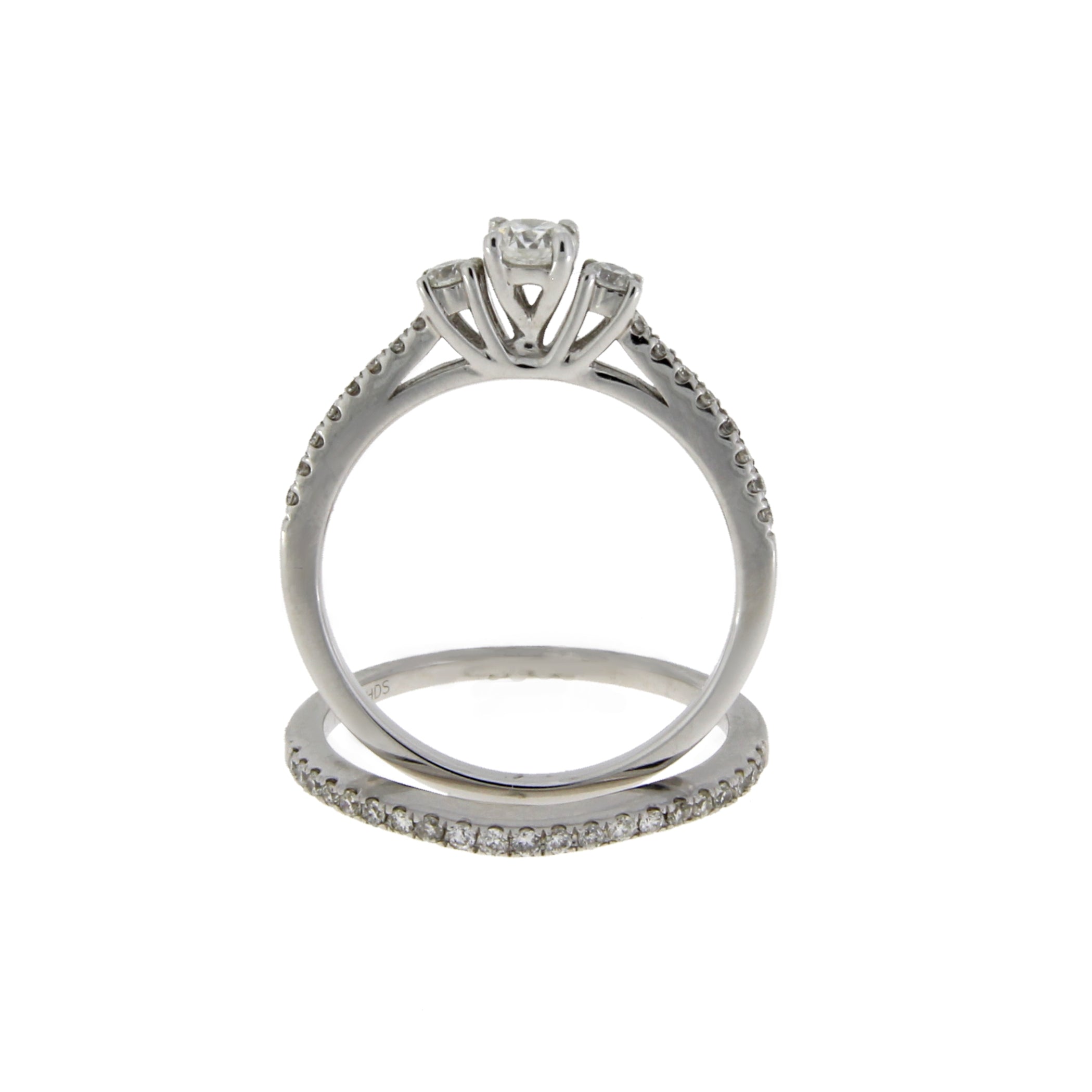 .45ct Diamond Engagement Ring Set 14KT White Gold by Bids.com