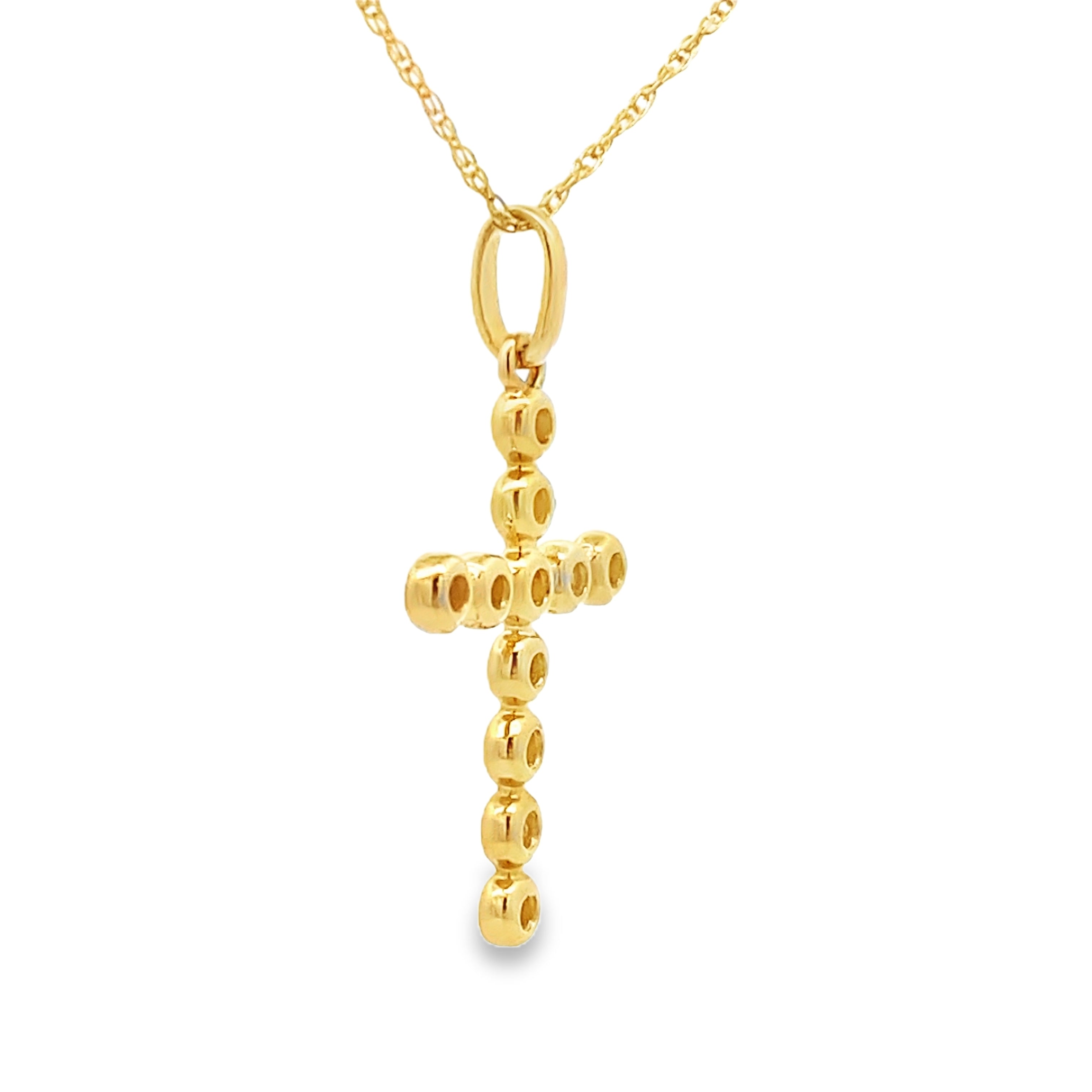 .15ct Diamond Cross Religious Pendant 14KT Yellow Gold by Bids.com