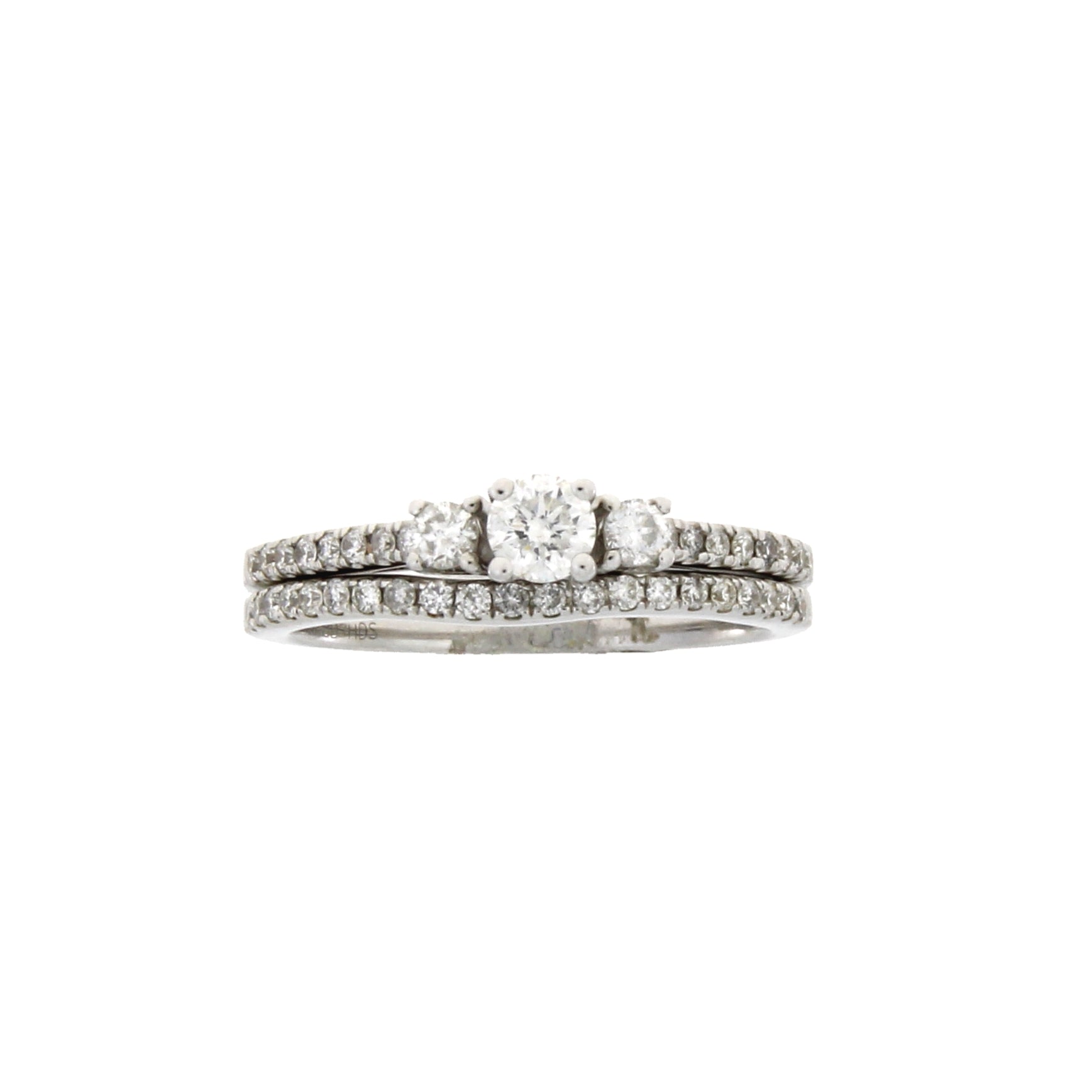 .45ct Diamond Engagement Ring Set 14KT White Gold by Bids.com