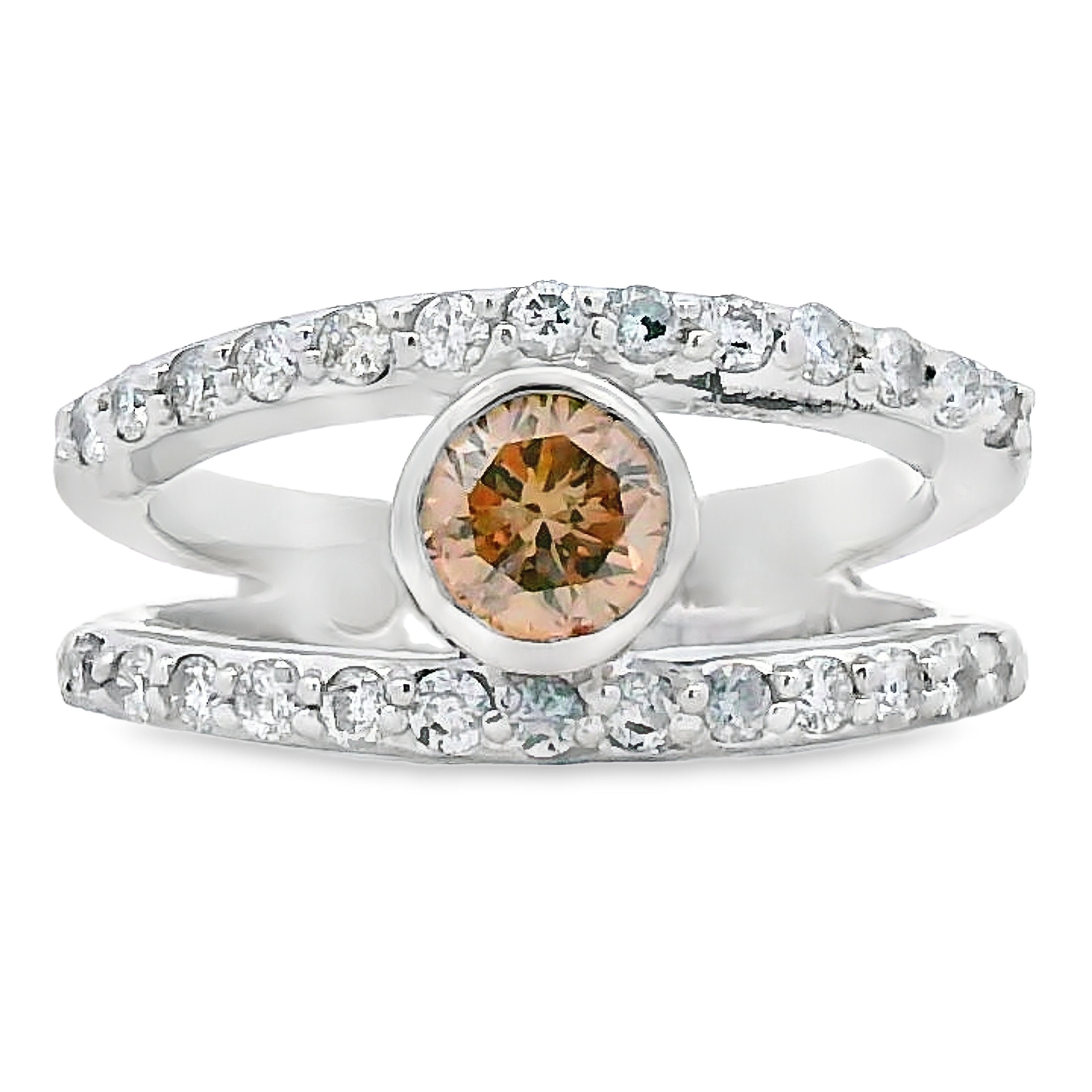 Natural .90ct Diamond Diamond Ring 14KT White Gold by Bids.com