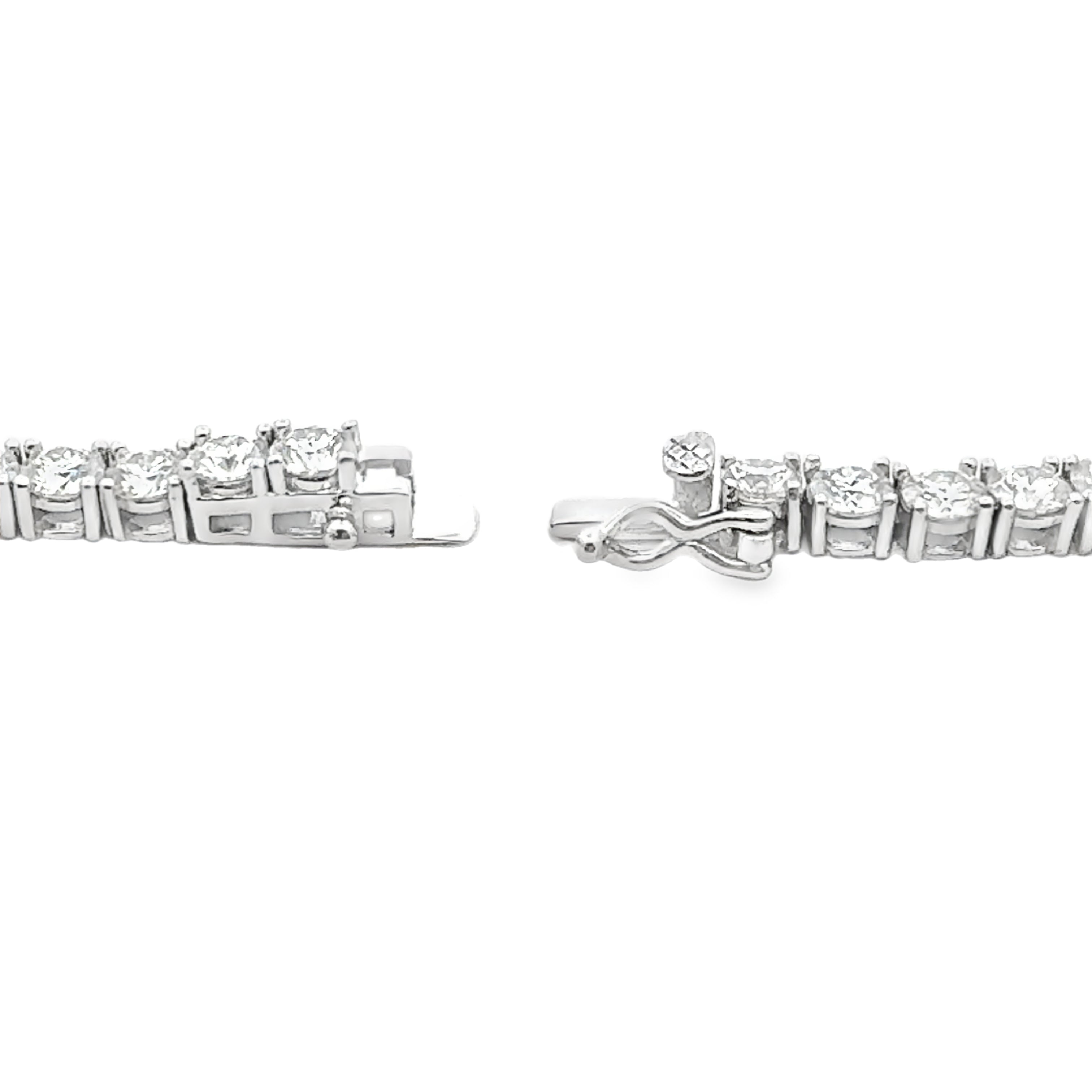 39.98ct Moissanite Tennis Necklace Sterling Silver by Bids.com