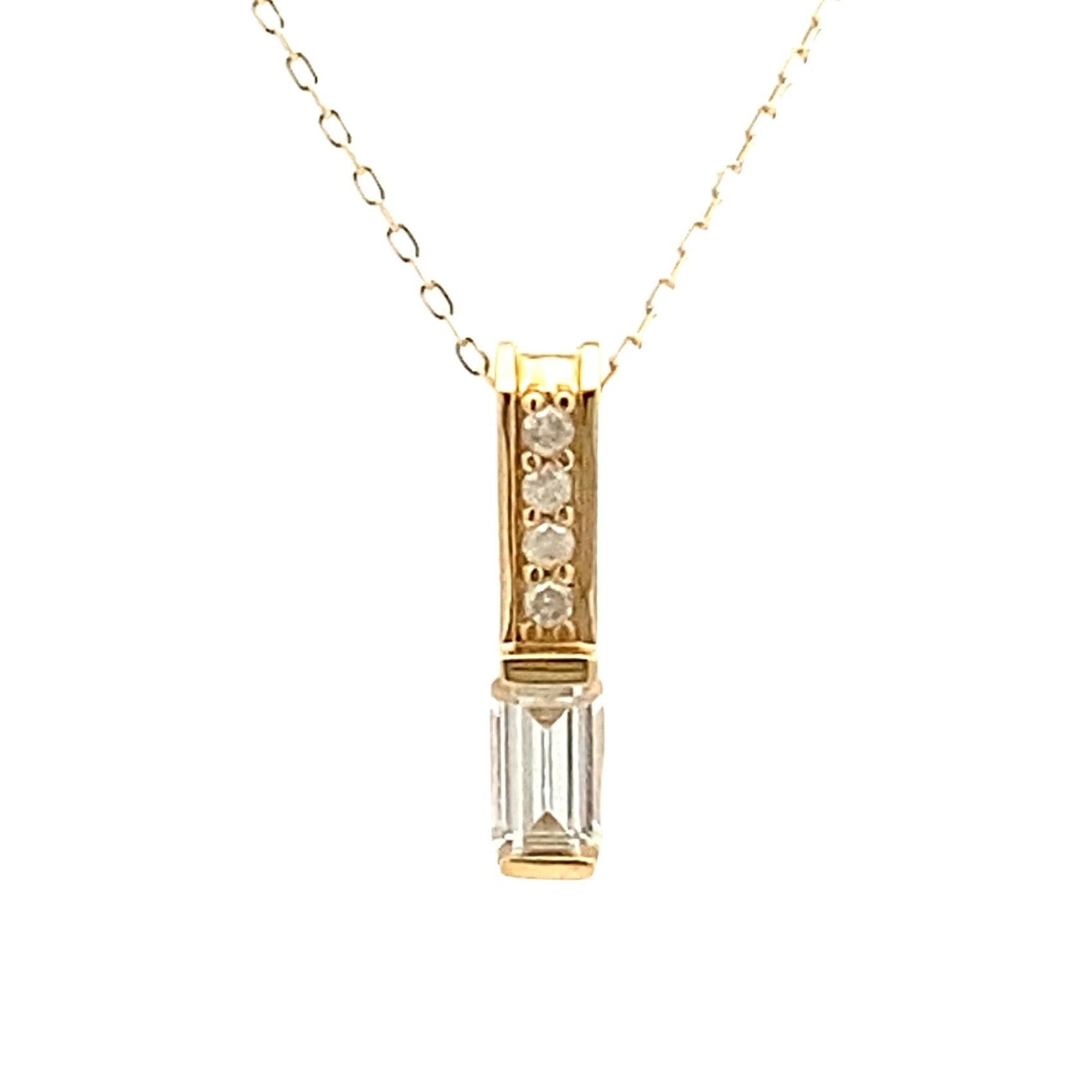 .06ct Zircon Diamond Fashion Pendants 10KT Yellow Gold by Bids.com