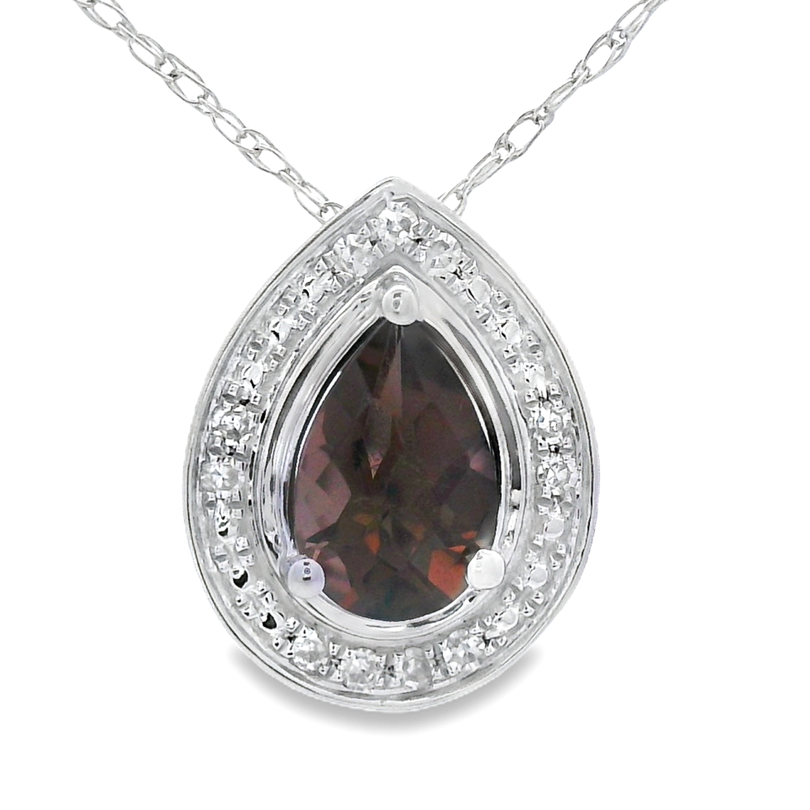 .39ct Quartz Diamond Fashion Pendants 10KT White Gold by Bids.com